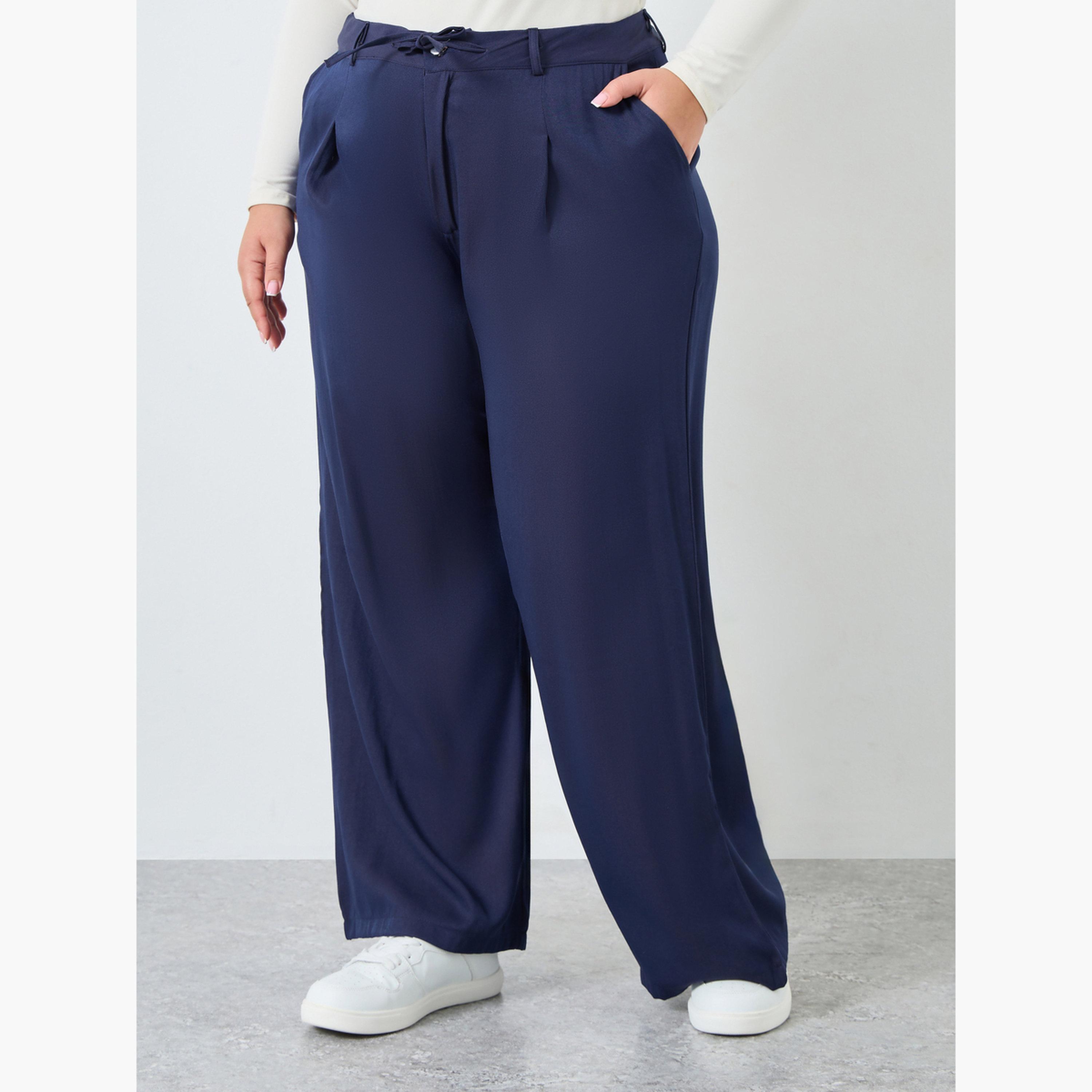 بنطال واسع الأرجل بمقاس كبير للنساء-women-clothing-bottoms-trousers-image-1