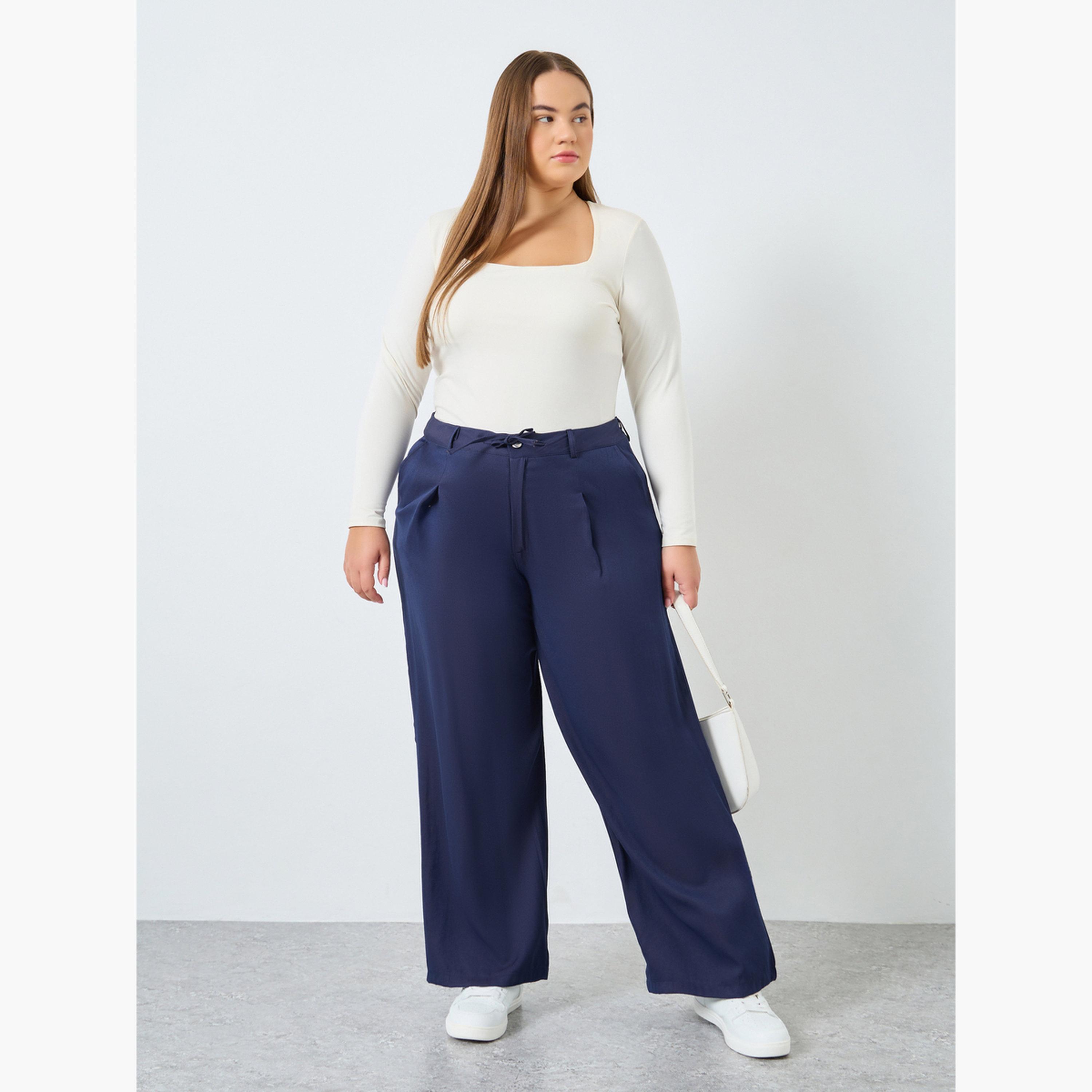 بنطال واسع الأرجل بمقاس كبير للنساء-women-clothing-bottoms-trousers-image-2