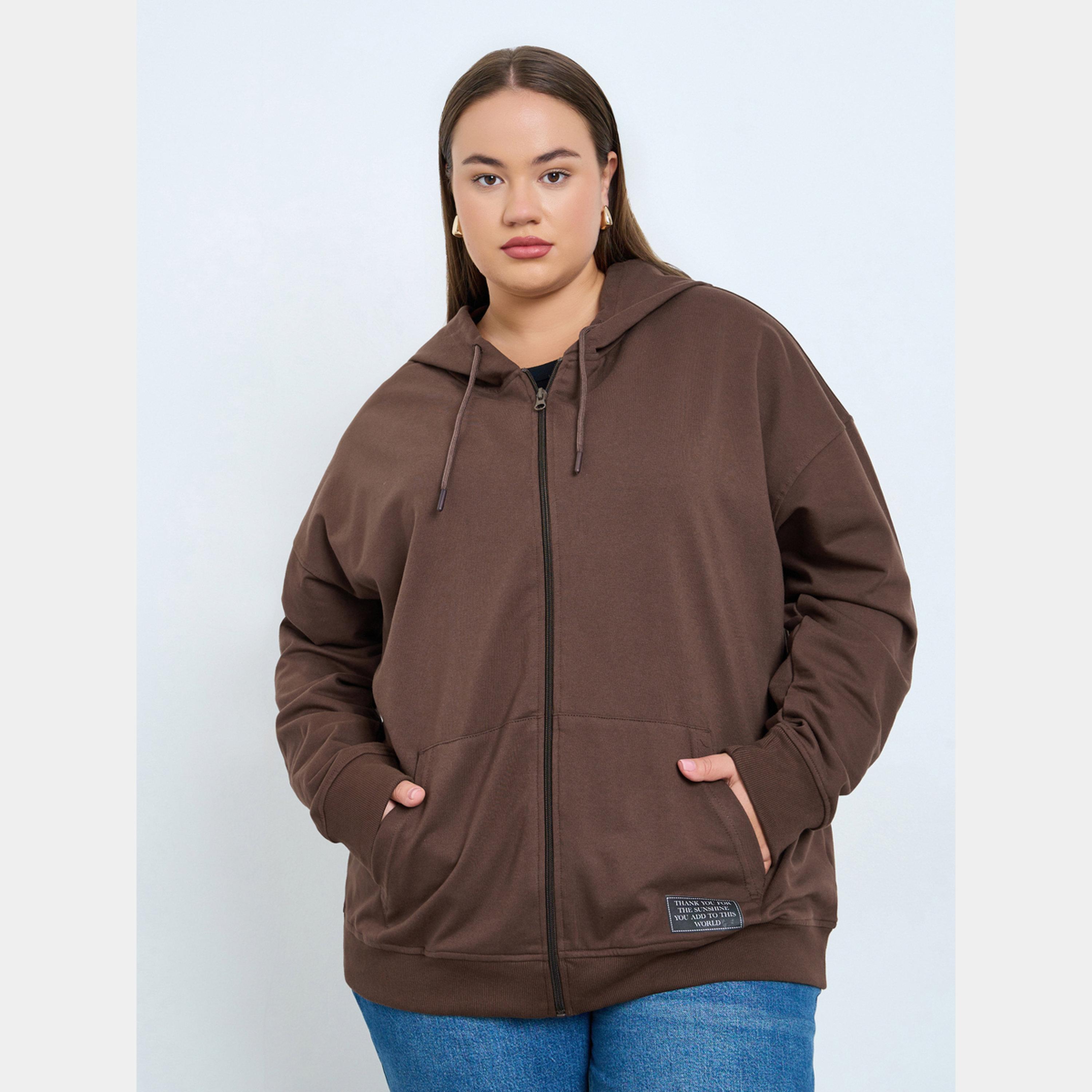 Styli Plus Size Oversized Longline Hoodie-women-winterwear-hoodiesandsweatshirts-hoodies-image-1