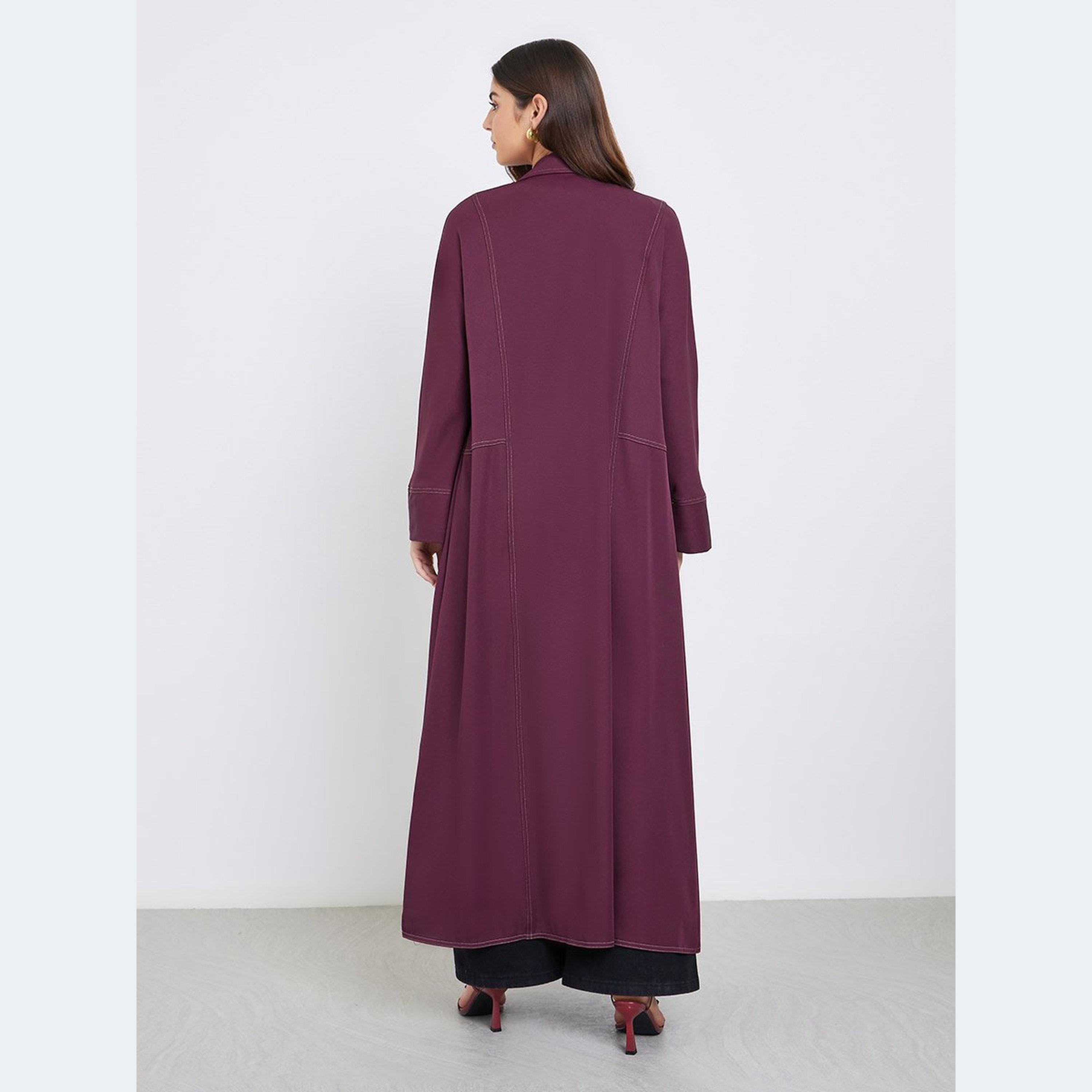 Styli Notch Label Double Breasted Abaya-women-arabicclothing-abayas-image-3