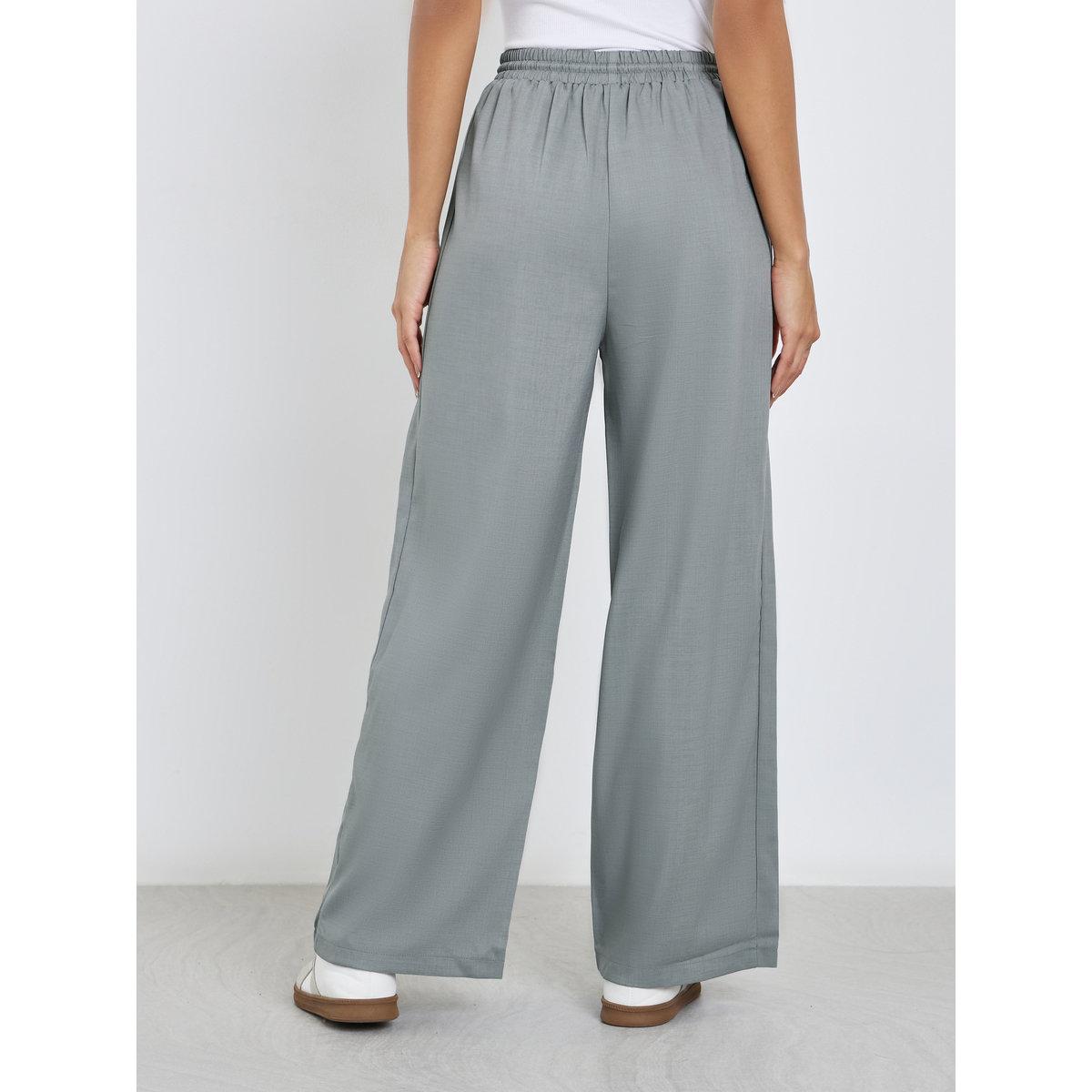 بنطال بأرجل واسعة وتفاصيل محزوزة-women-clothing-bottoms-trousers-image-4