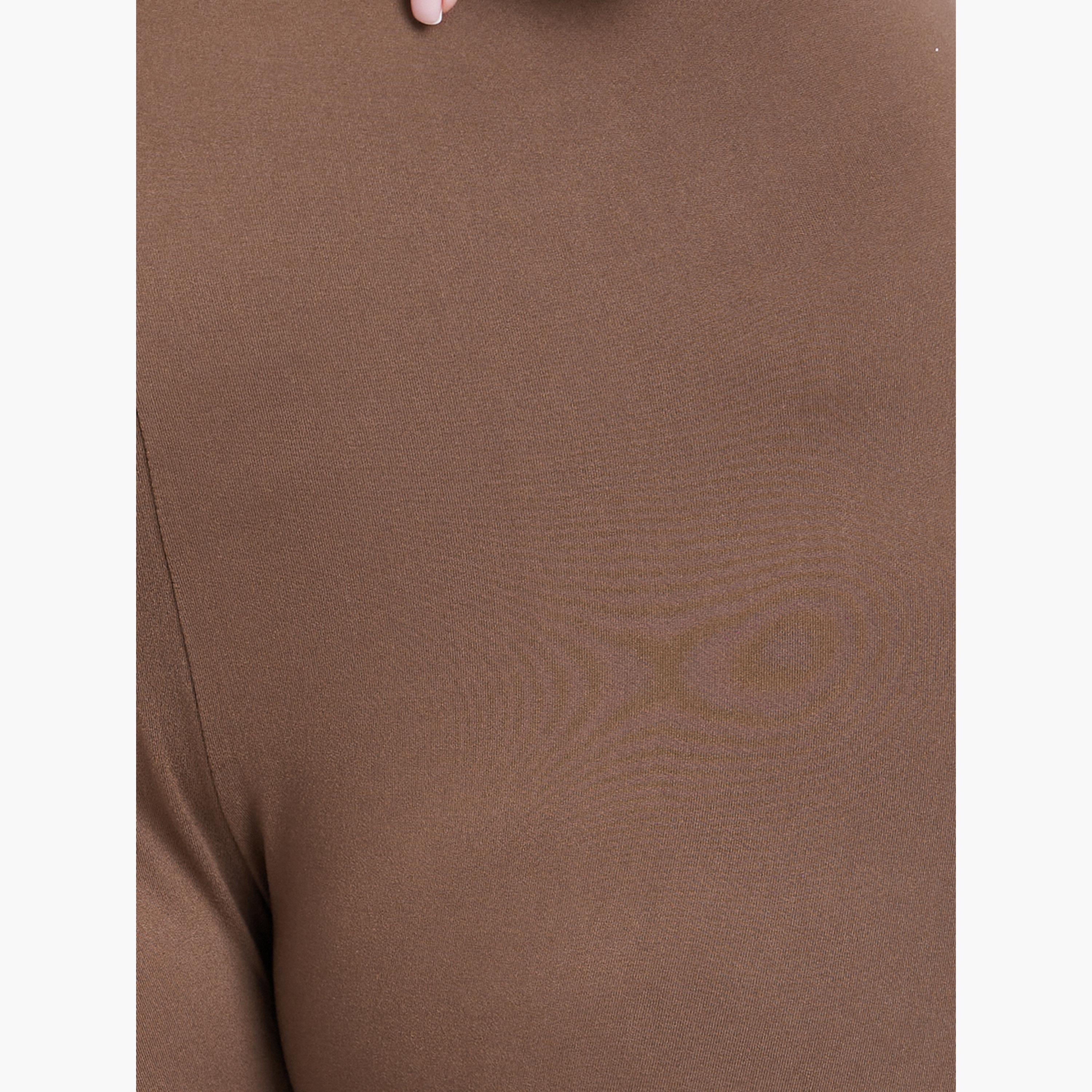 Styli Plus Size Brown Leggings with Elastic Waistband-women-clothing-plussize-leggings-image-4