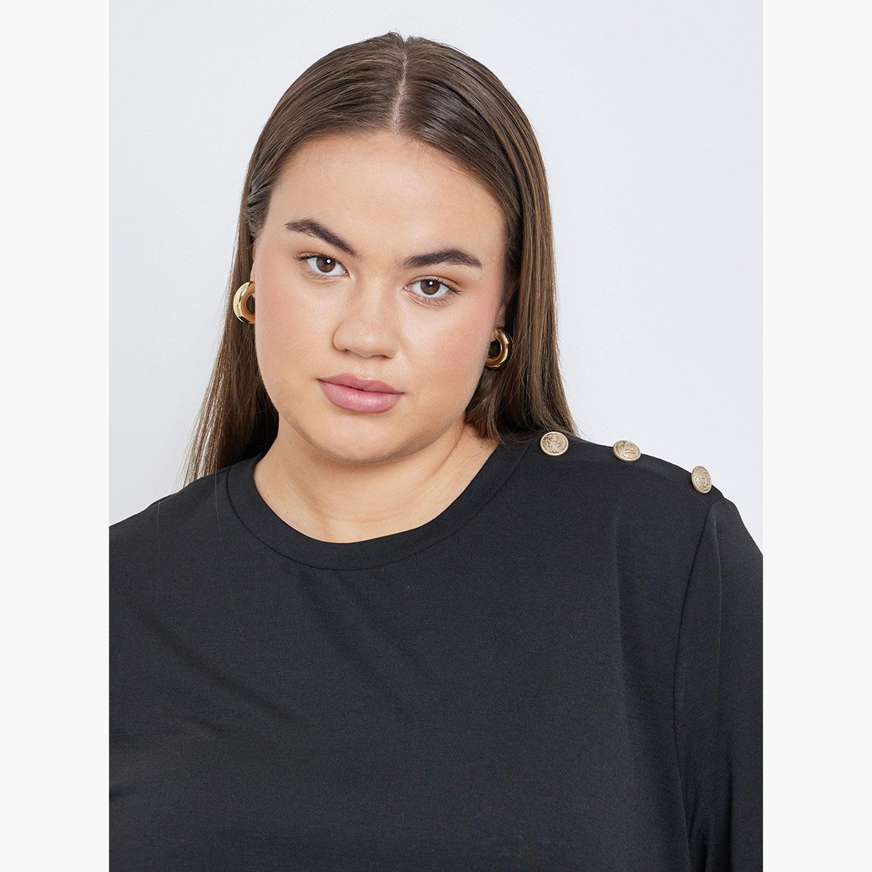 Styli Plus Size Shoulder Button T-Shirt-women-clothing-tshirts-image-3