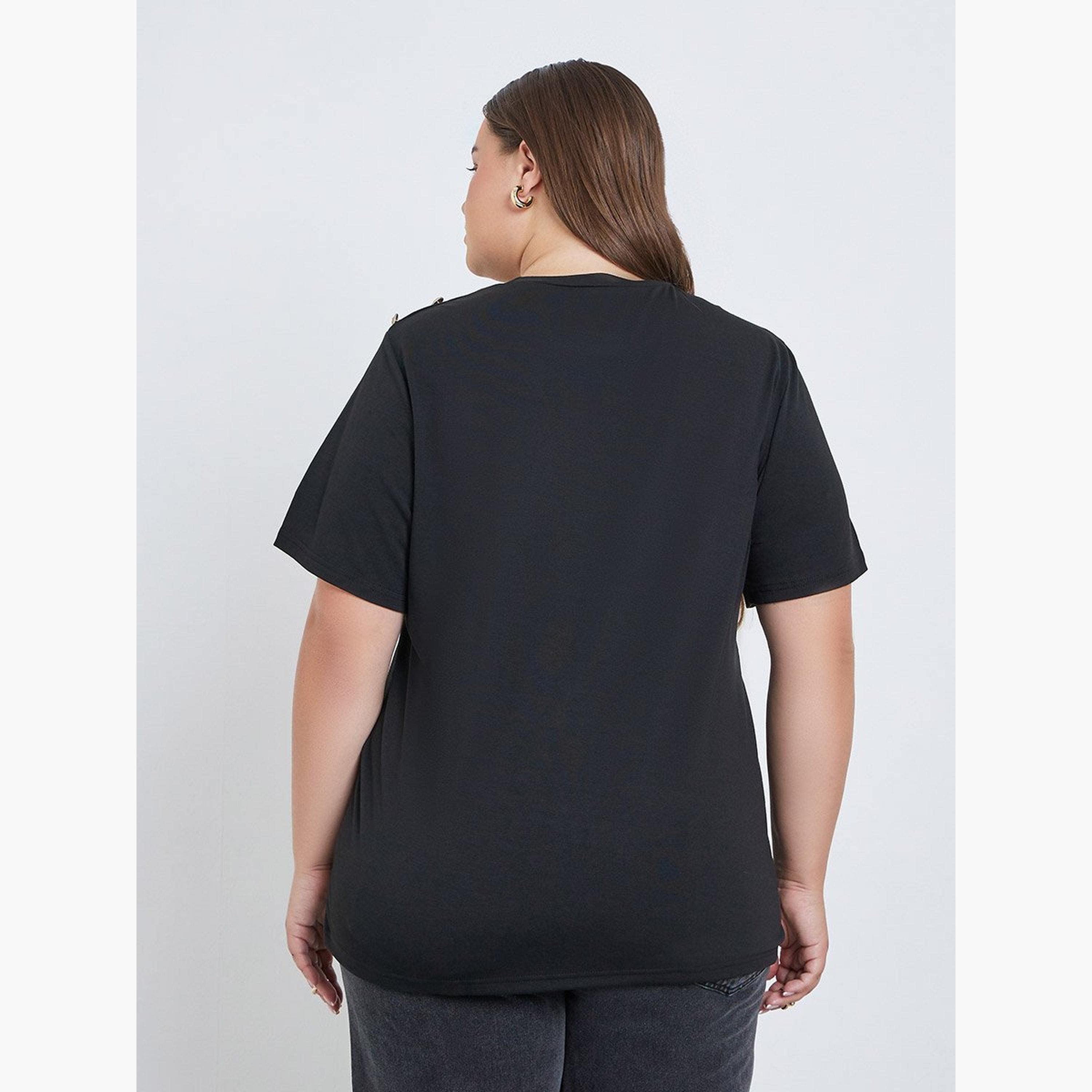 Styli Plus Size Shoulder Button T-Shirt-women-clothing-tshirts-image-4
