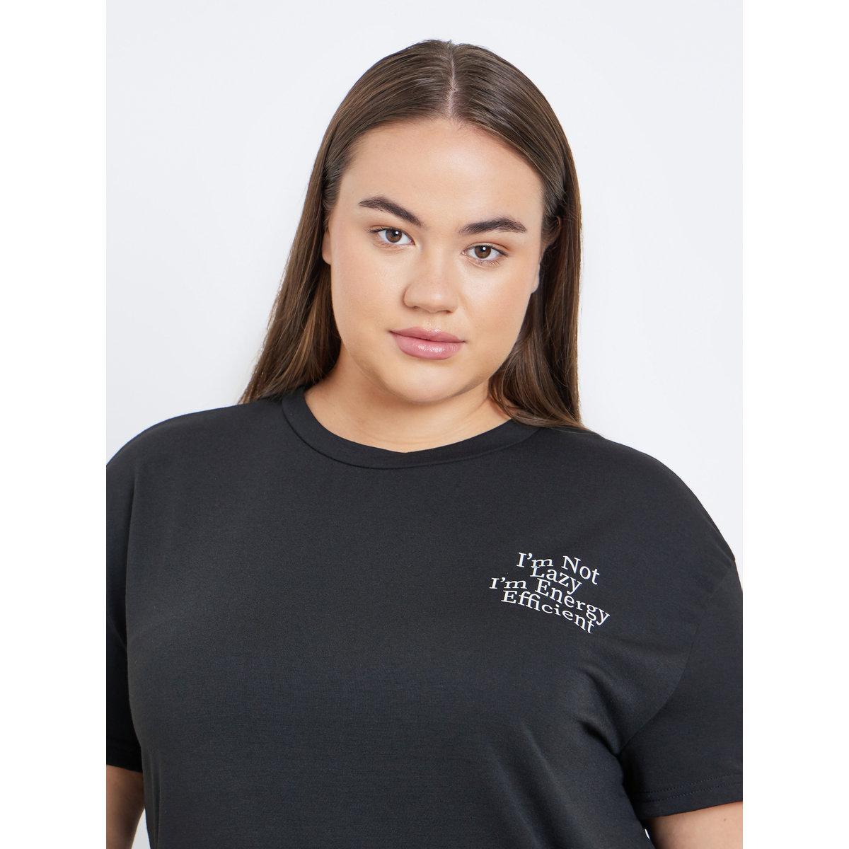 Styli Plus Drop Shoulder Slogan T-Shirt and Heart Cuffed Pyjama Set-women-clothing-nightwear-pyjamas-longsets-image-3
