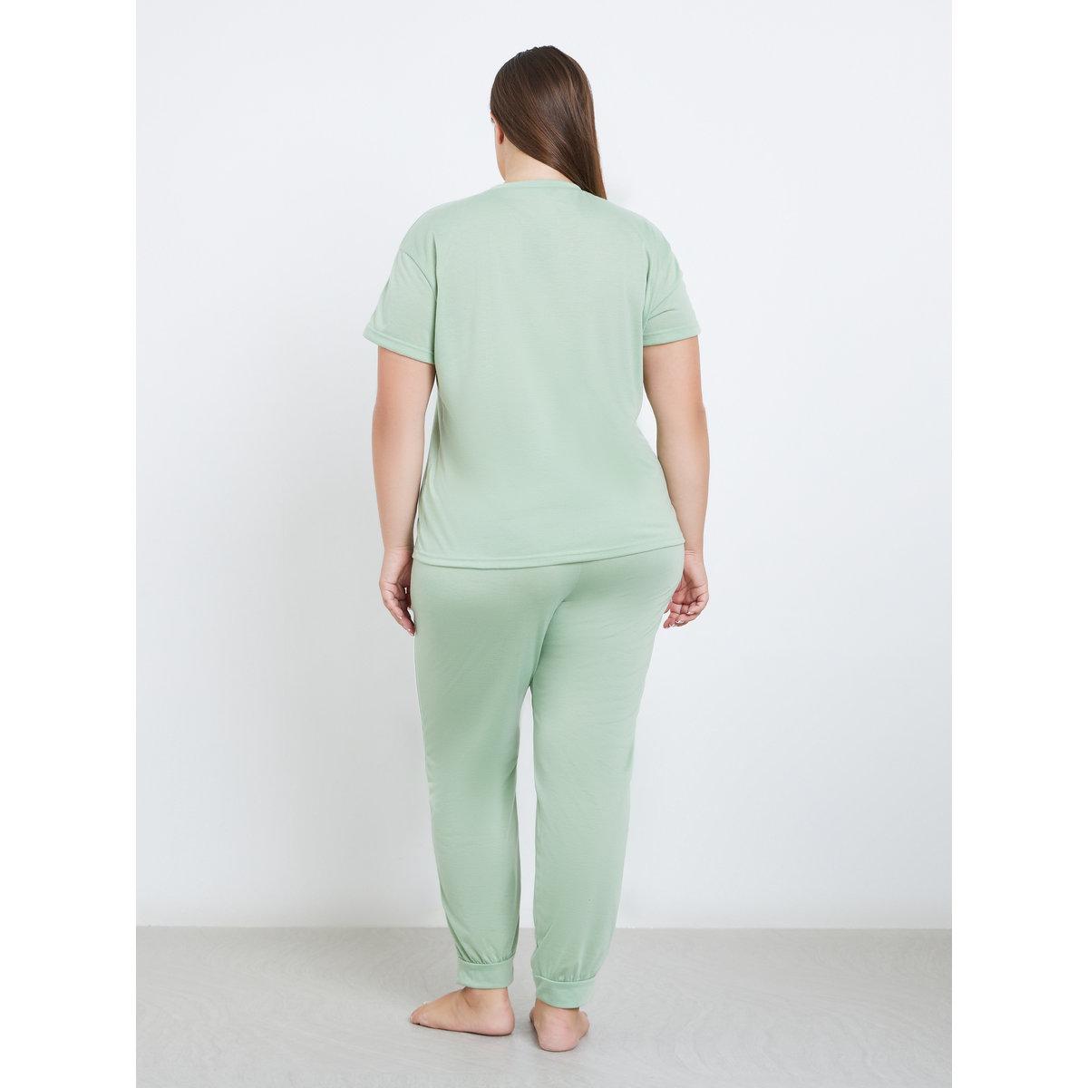 طقم من بنطال بيجاما وتيشيرت بمقاس كبير-women-clothing-nightwear-pyjamas-longsets-image-6