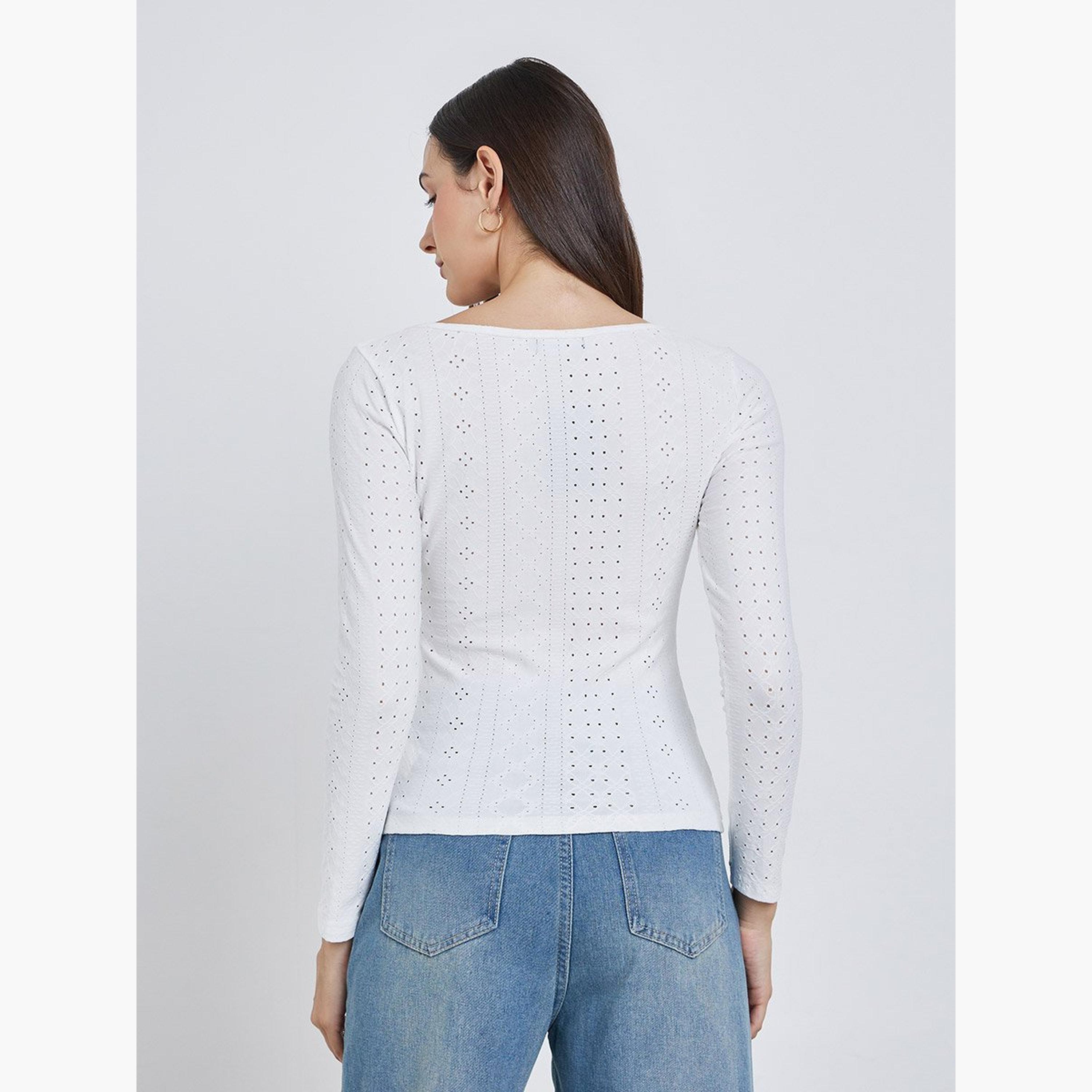 Styli White Eyelet Long Sleeve Top-women-clothing-shirtsandblouses-blouses-image-5