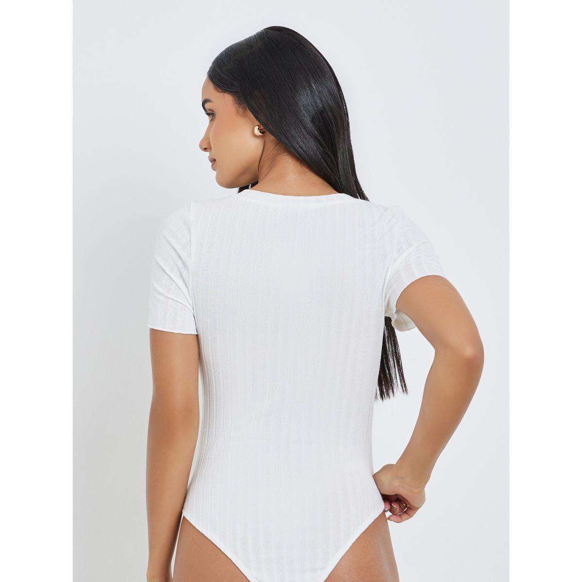Styli White Ribbed V Neck Bodysuit-women-clothing-shirtsandblouses-blouses-image-5