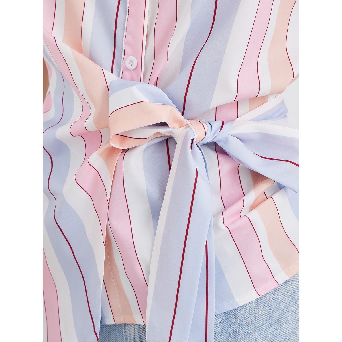 بلوزة مخططة بلا أكمام مع أربطة-women-clothing-shirtsandblouses-blouses-image-3