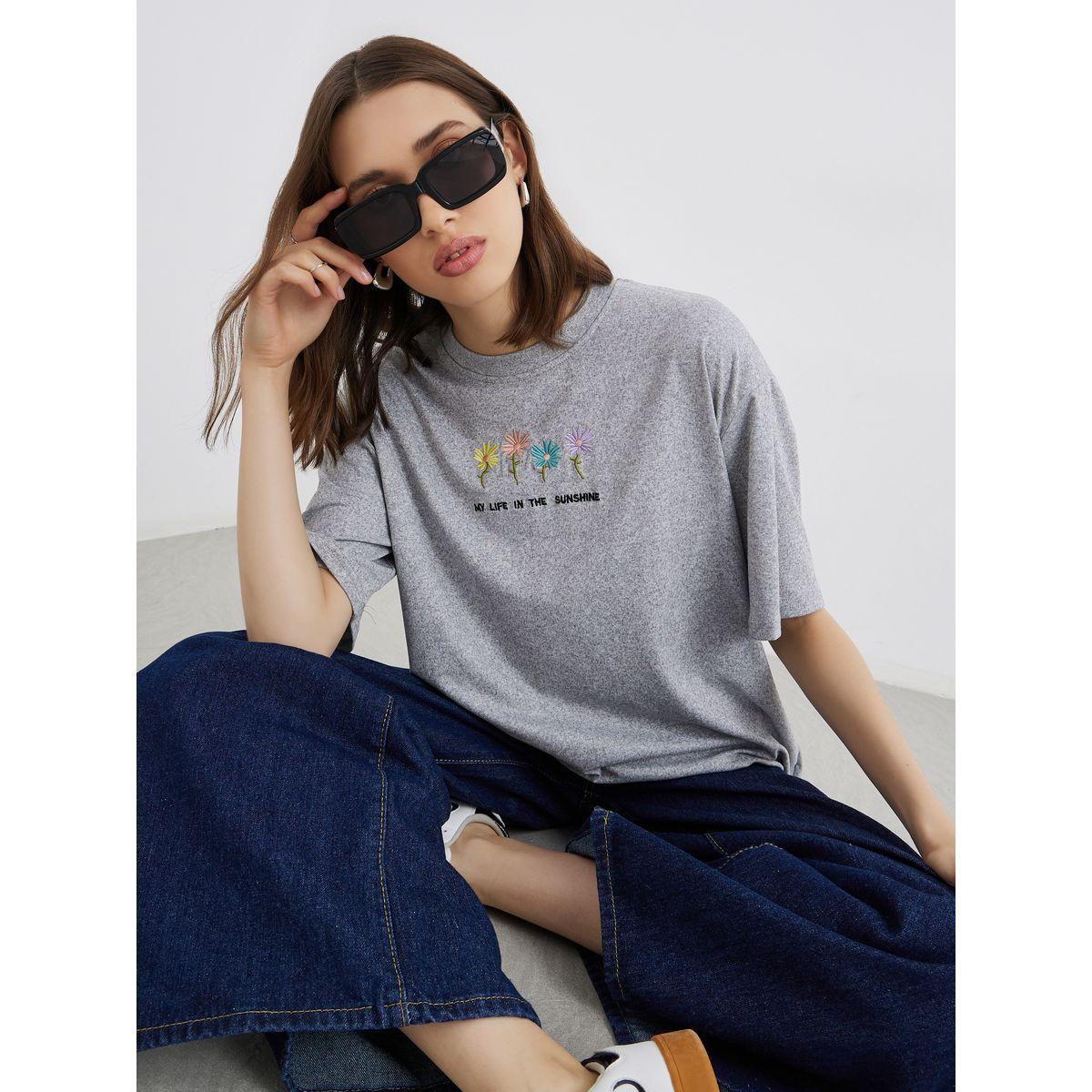 Styli Embroidered Round Neck Oversized T-Shirt-women-clothing-tshirts-image-1