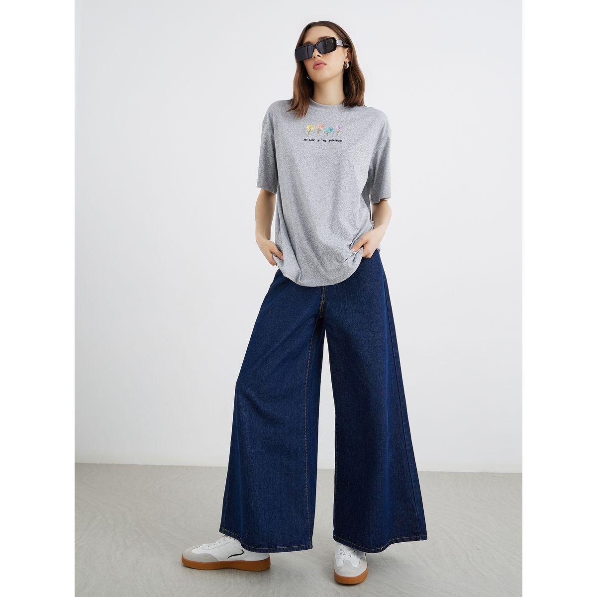 Styli Embroidered Round Neck Oversized T-Shirt-women-clothing-tshirts-image-2