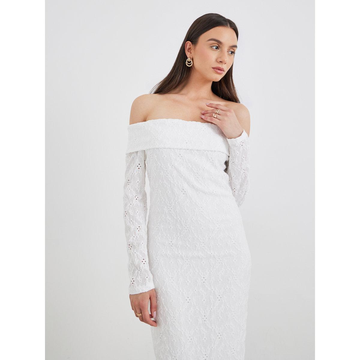 Styli Schiffli Off Shoulder Bodycon Maxi Dress-women-clothing-dresses-image-3