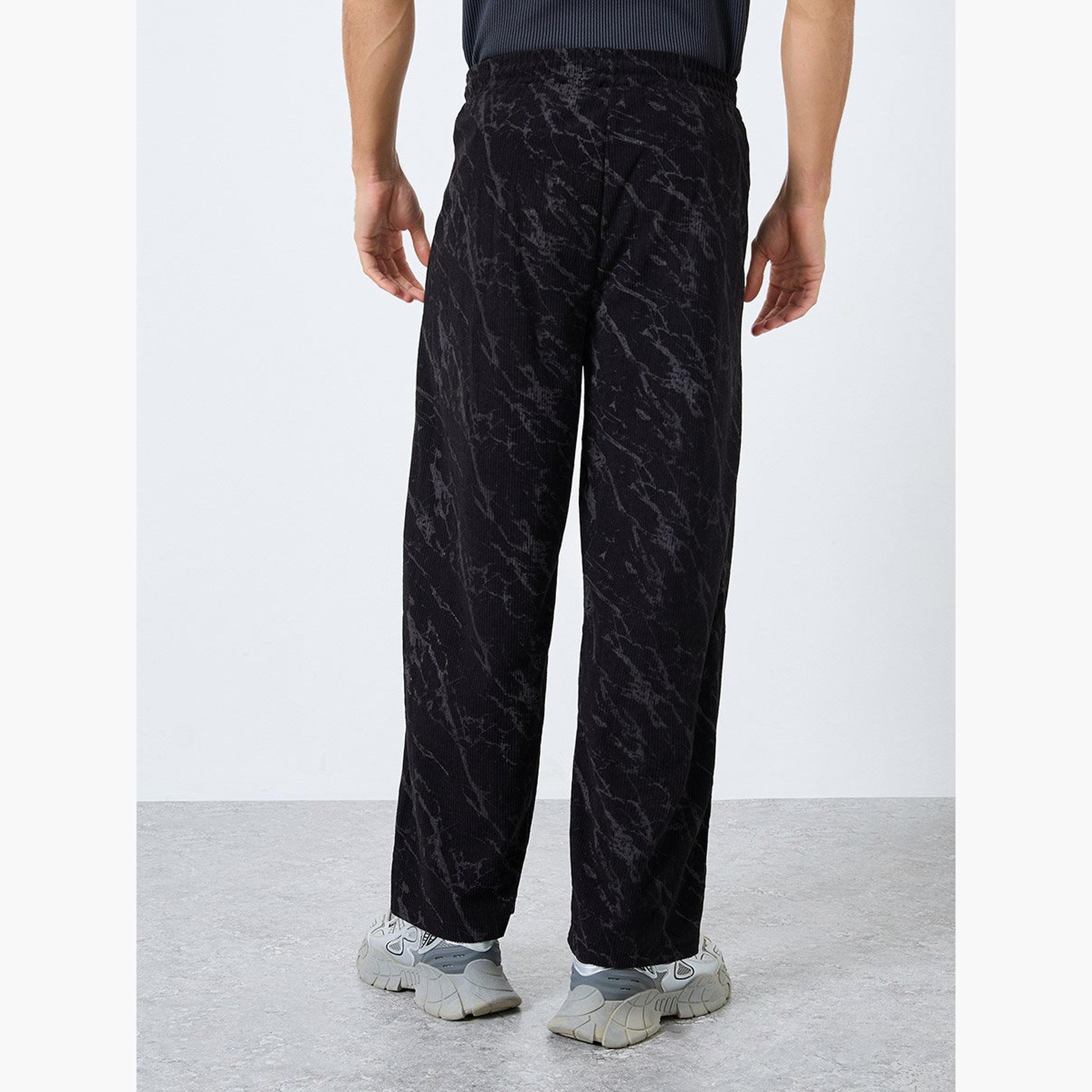 Styli Men Wide Leg Baggy Pants with Drawcord Waist-men-clothing-bottoms-joggers-image-4