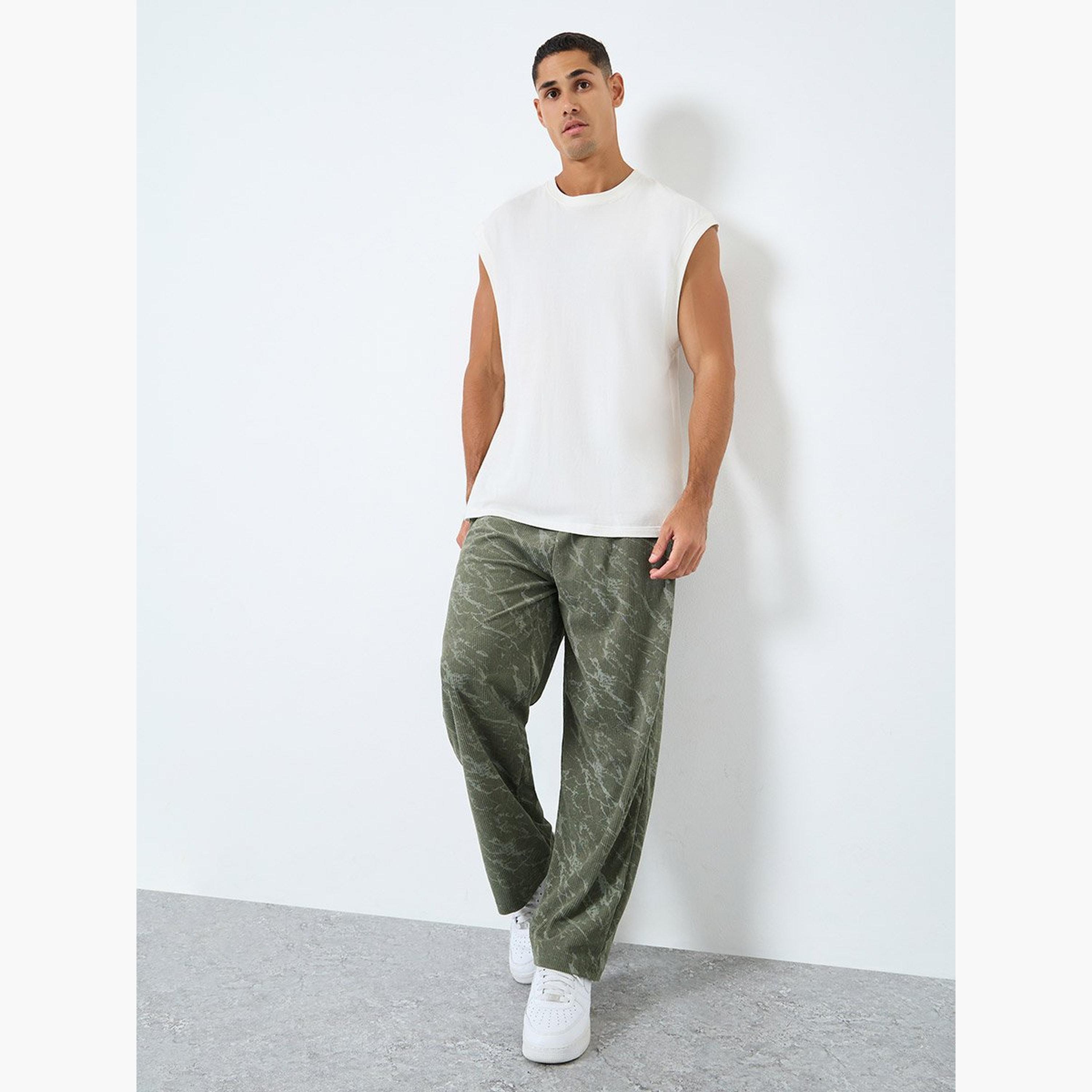 Styli Men Wide Leg Baggy Pants with Drawcord Waist-men-clothing-bottoms-joggers-image-2