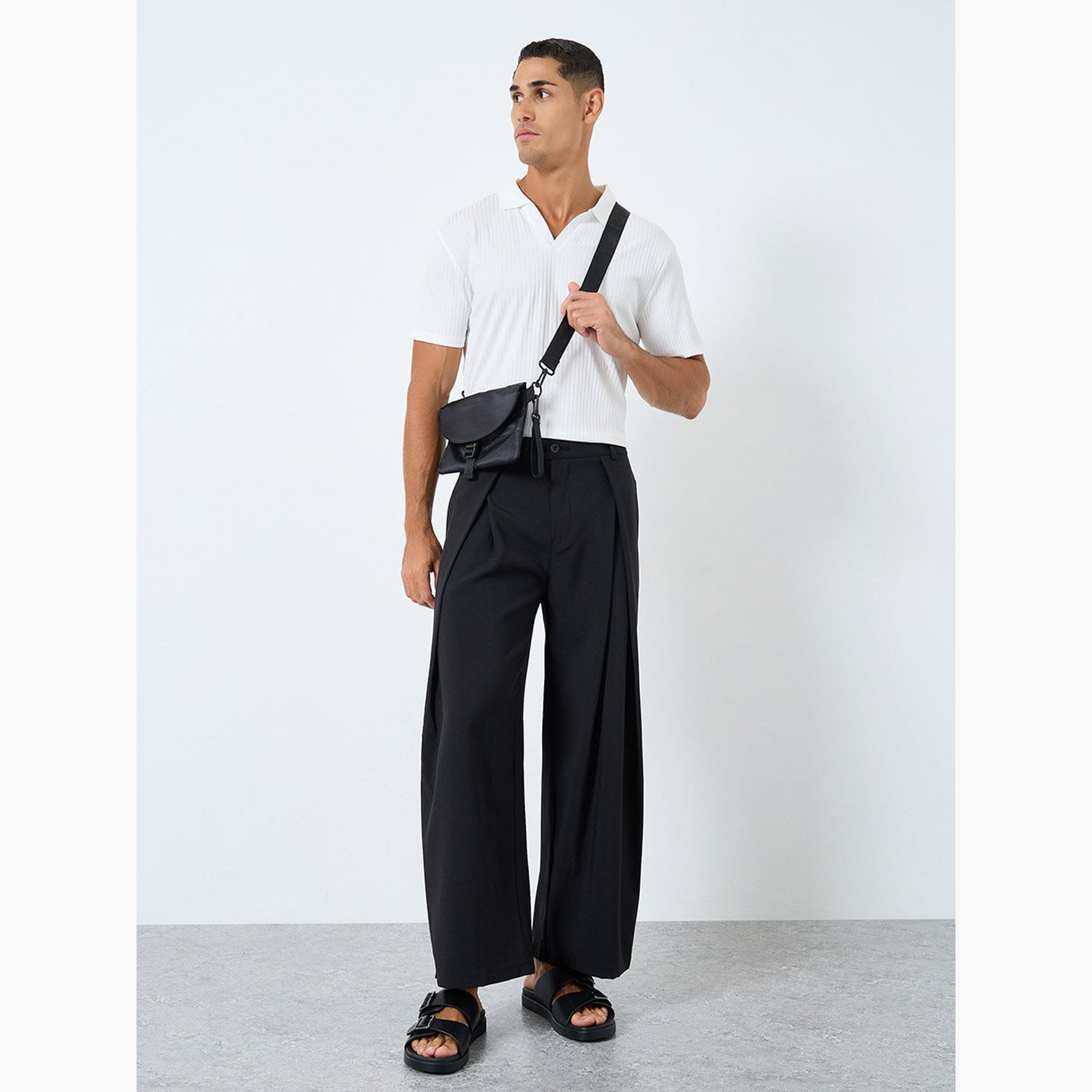 ستايلي - بنطال كوري للرجال واسع الساق-men-clothing-bottoms-trousersandchinos-trousers-image-2