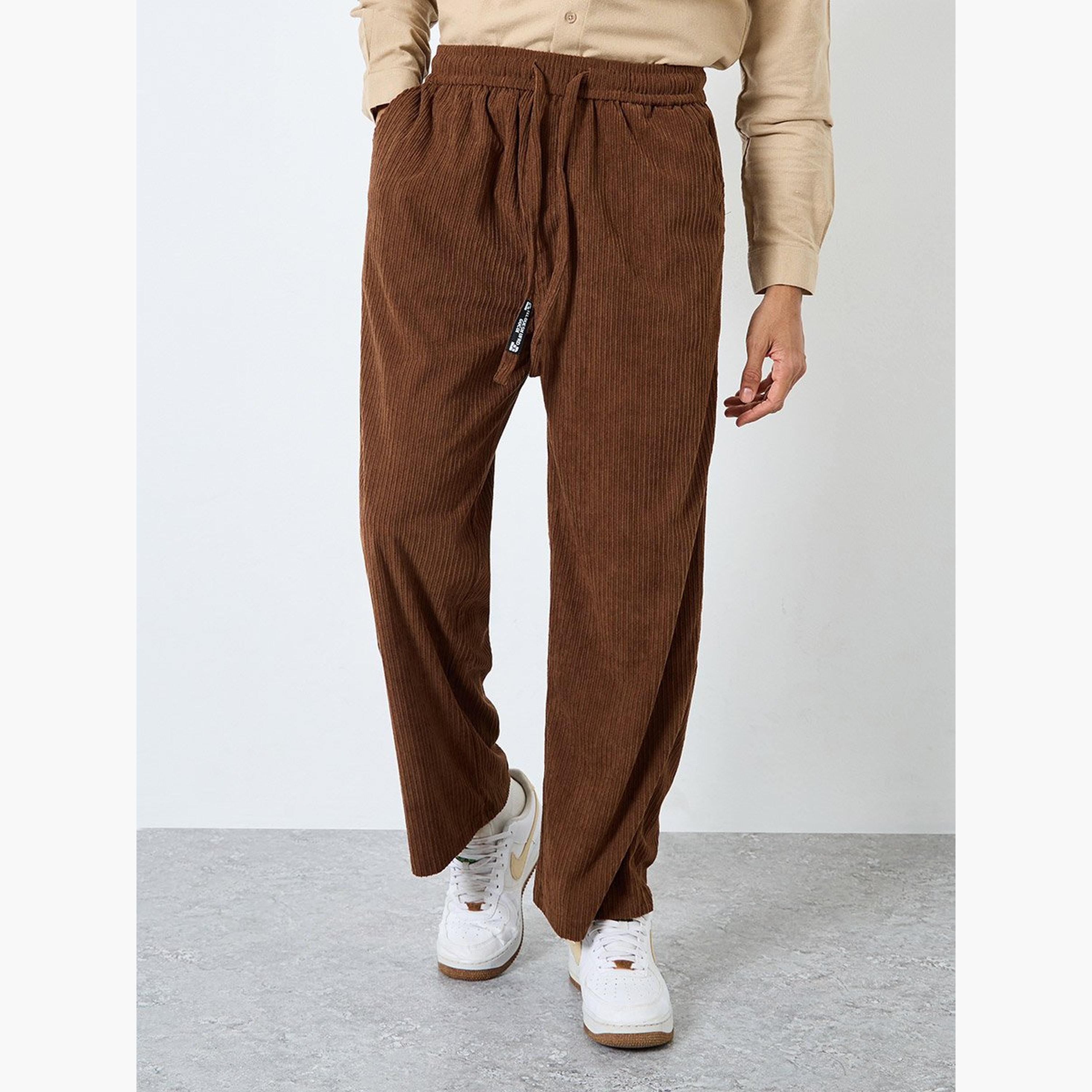 Styli Men Straight Fit Corduroy Pants-men-clothing-bottoms-trousersandchinos-trousers-image-1