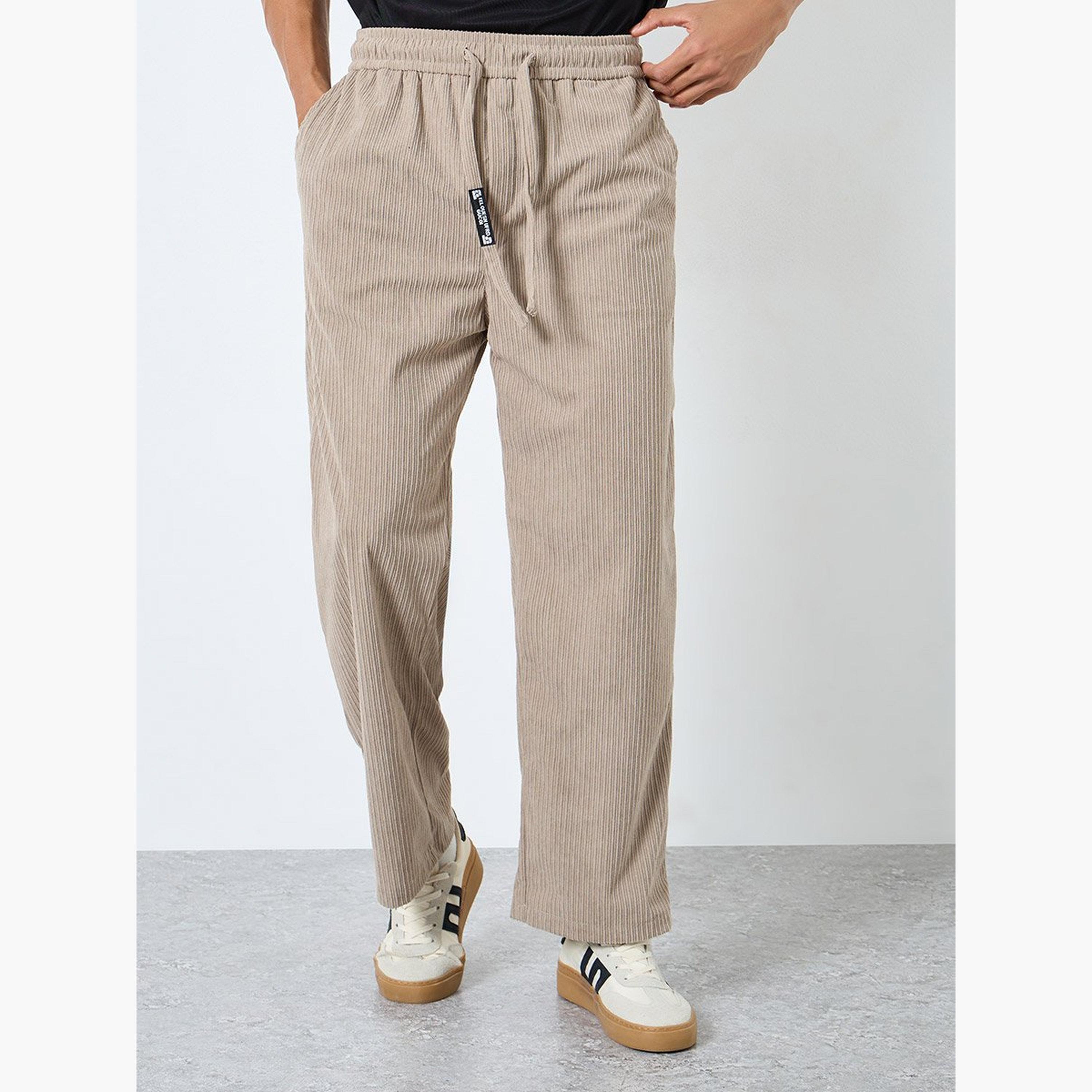 Styli Men Straight Fit Corduroy Pants-men-clothing-bottoms-joggers-image-1