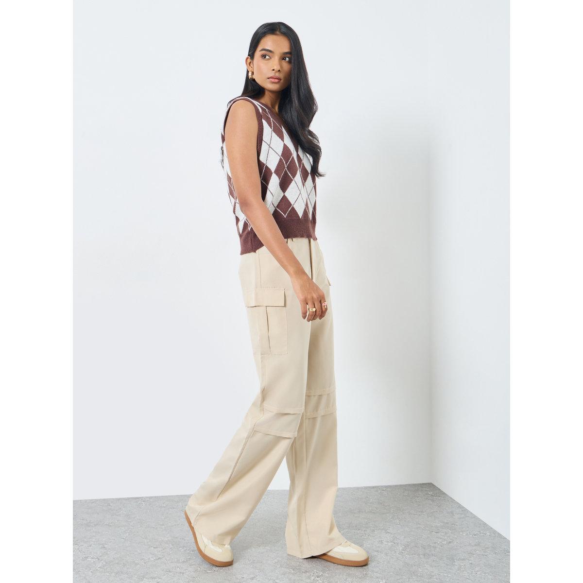 بنطال سادة بقصة أرجل واسعة-women-clothing-bottoms-trousers-image-1