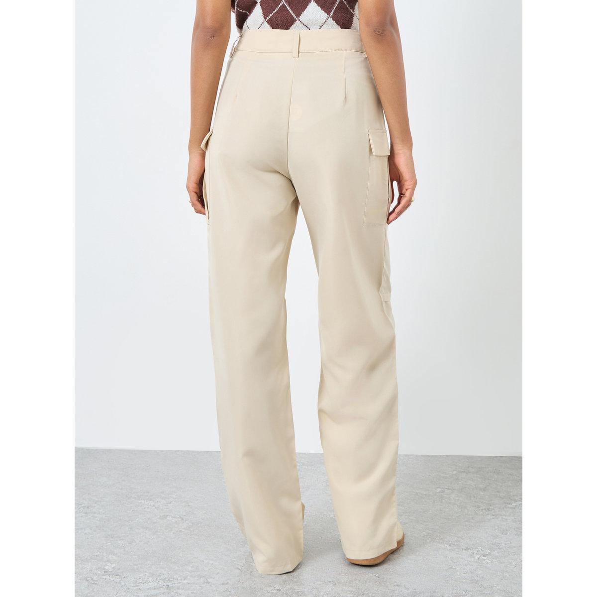 بنطال سادة بقصة أرجل واسعة-women-clothing-bottoms-trousers-image-4
