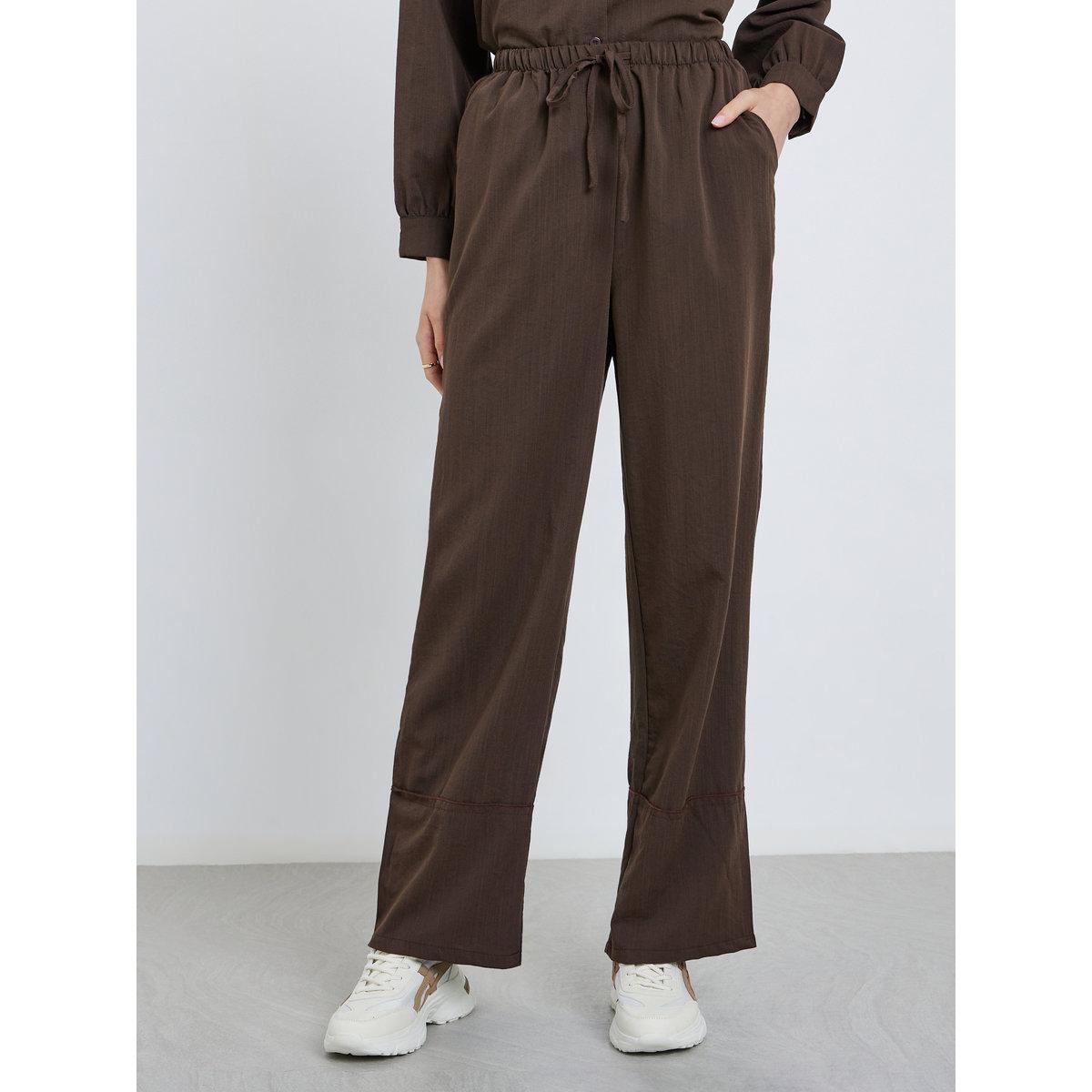 Styli Solid Buttoned Shirt and Loose Pants Co-Ords-women-clothing-coordsets-image-5