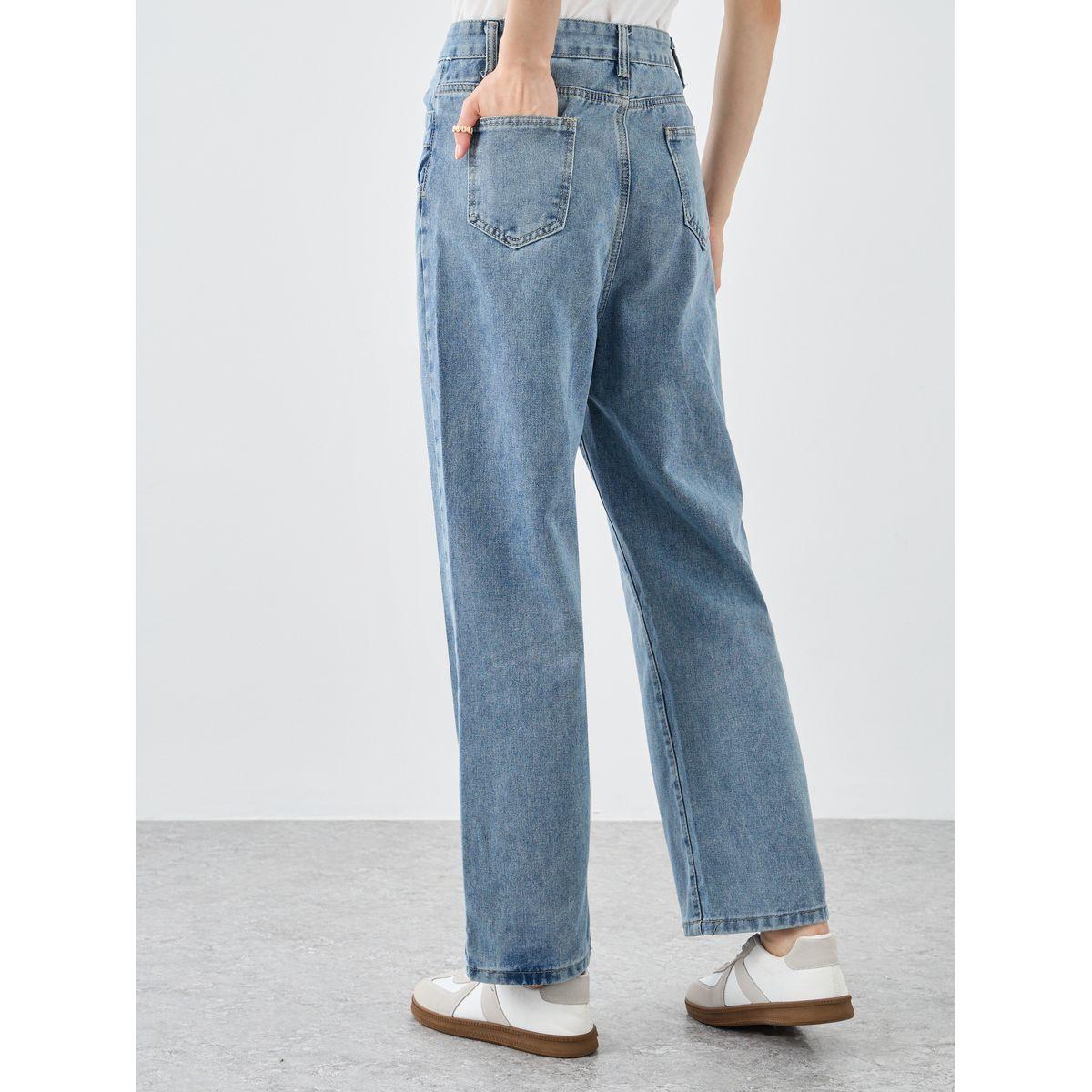 Styli Asymmetrical High Rise Washed Wide Leg Jeans-women-clothing-bottoms-jeans-image-4