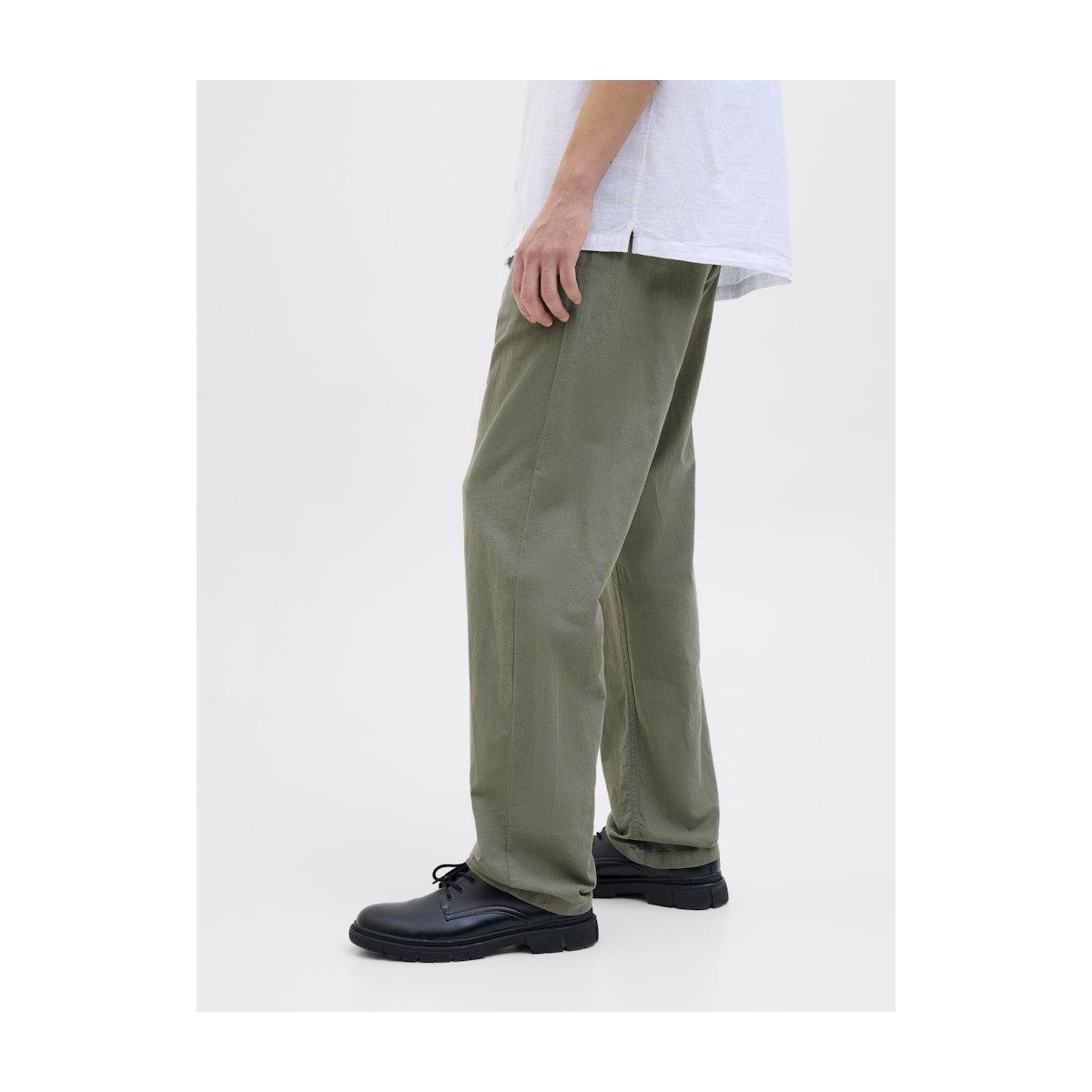 Jack & Jones Mid Rise Regular Fit Linen Blend Pants-men-clothing-bottoms-trousersandchinos-trousers-image-3