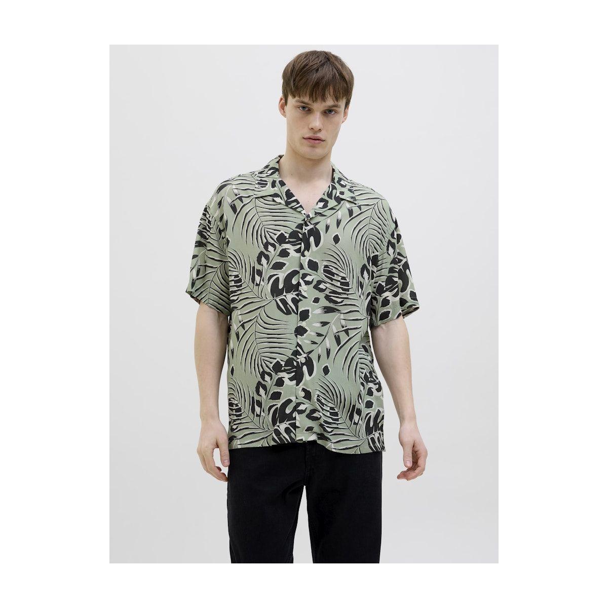 REBEL Printed Resort Collar Short Sleeve Shirt-men-clothing-shirts-image-2
