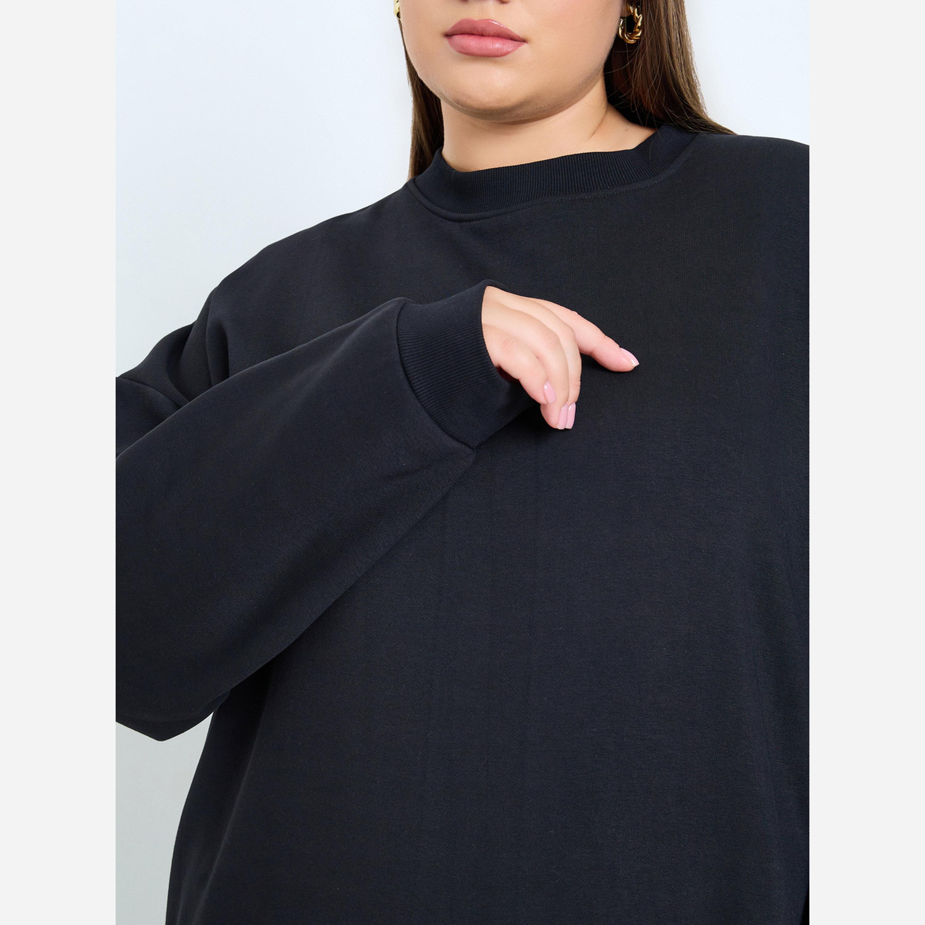 Styli Plus Size Regular Fit Cotton Blend Sweatshirt-women-winterwear-hoodiesandsweatshirts-sweatshirts-image-3