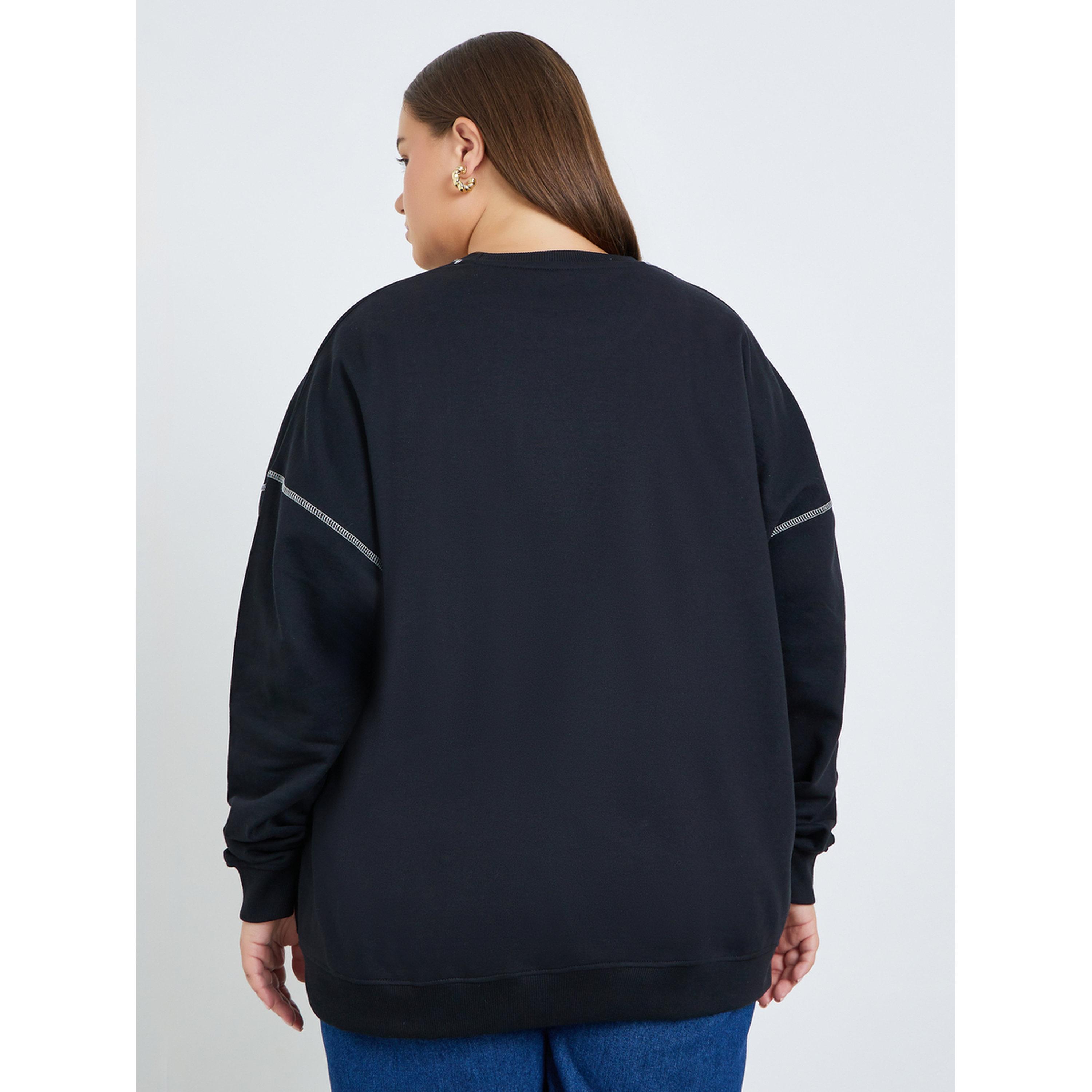 سويت شيرت واسع بمقاس كبير وطبعة كتابة-women-winterwear-hoodiesandsweatshirts-sweatshirts-image-5