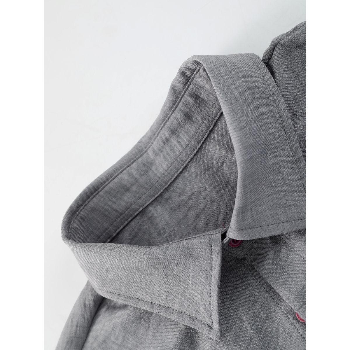 Styli Men Grey Solid Pocket Detail Shirt and Pants Co-Ords-men-clothing-coordsets-image-3