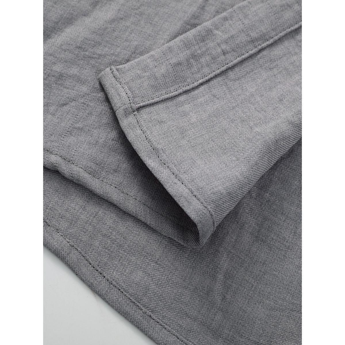 Styli Men Grey Solid Pocket Detail Shirt and Pants Co-Ords-men-clothing-coordsets-image-5
