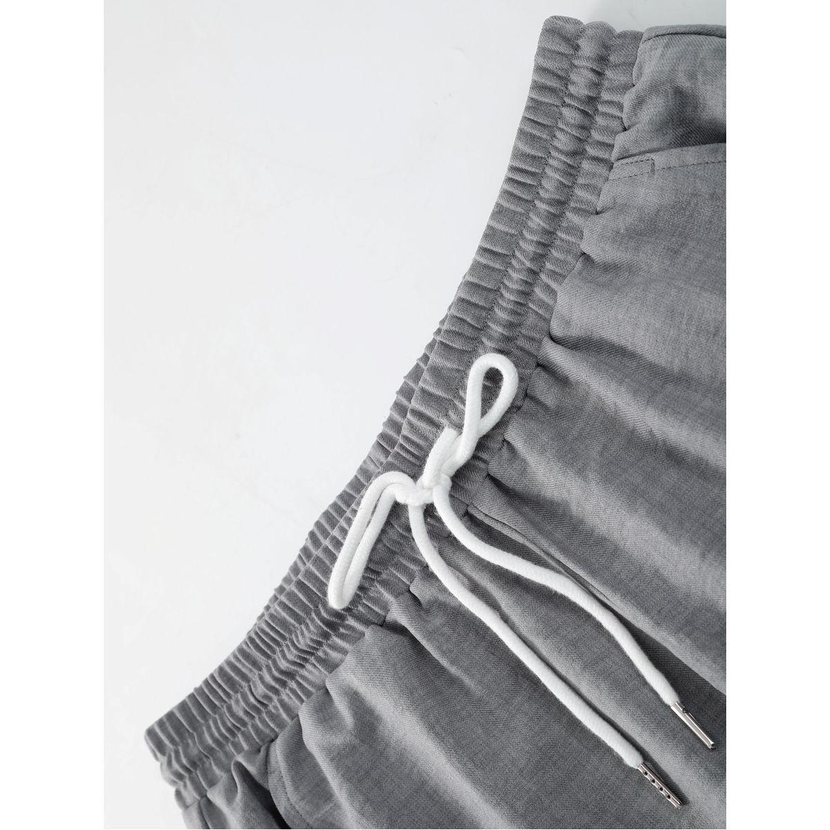 Styli Men Grey Solid Pocket Detail Shirt and Pants Co-Ords-men-clothing-coordsets-image-6