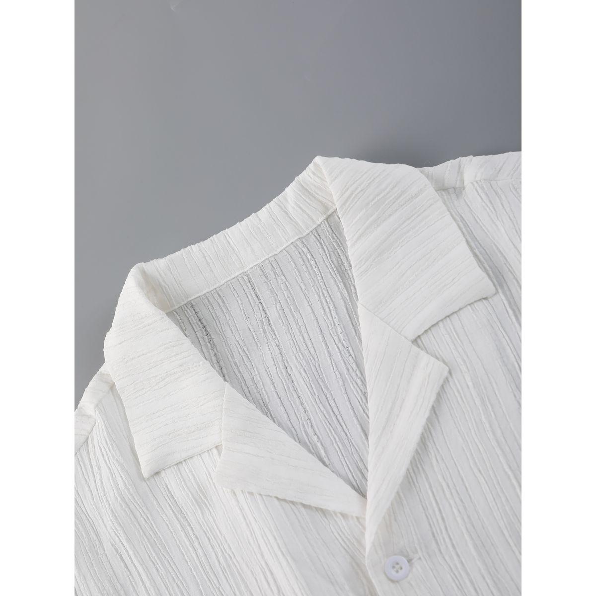 Styli Textured Button Up Shirt and Shorts Co-Ords-men-clothing-coordsets-image-3