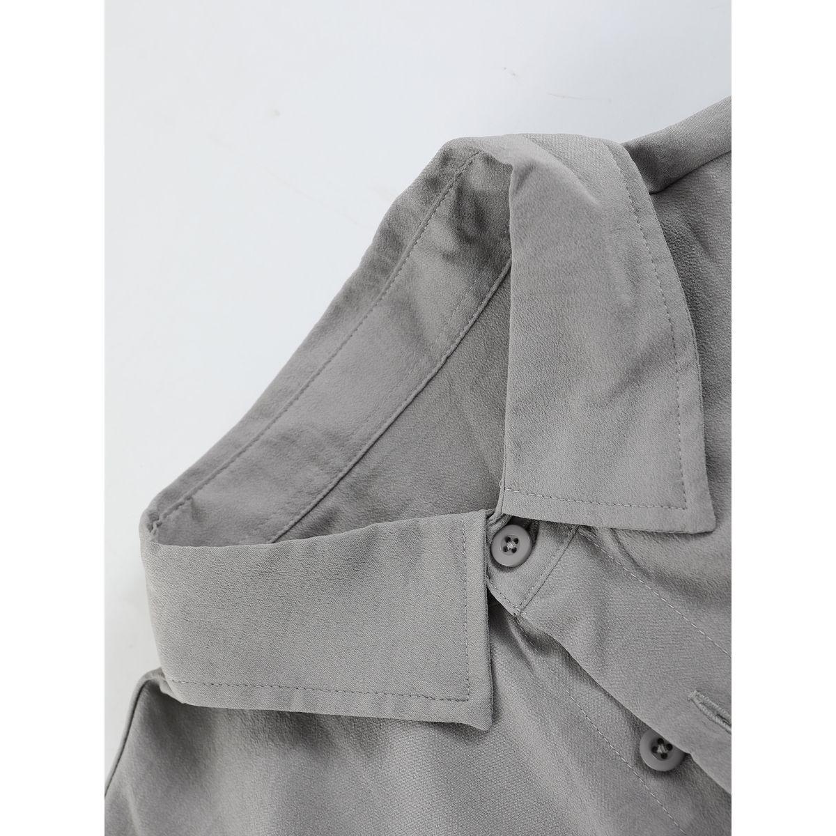 Styli Solid Pocket Detail Shirt and Shorts Co-Ords-men-clothing-coordsets-image-3