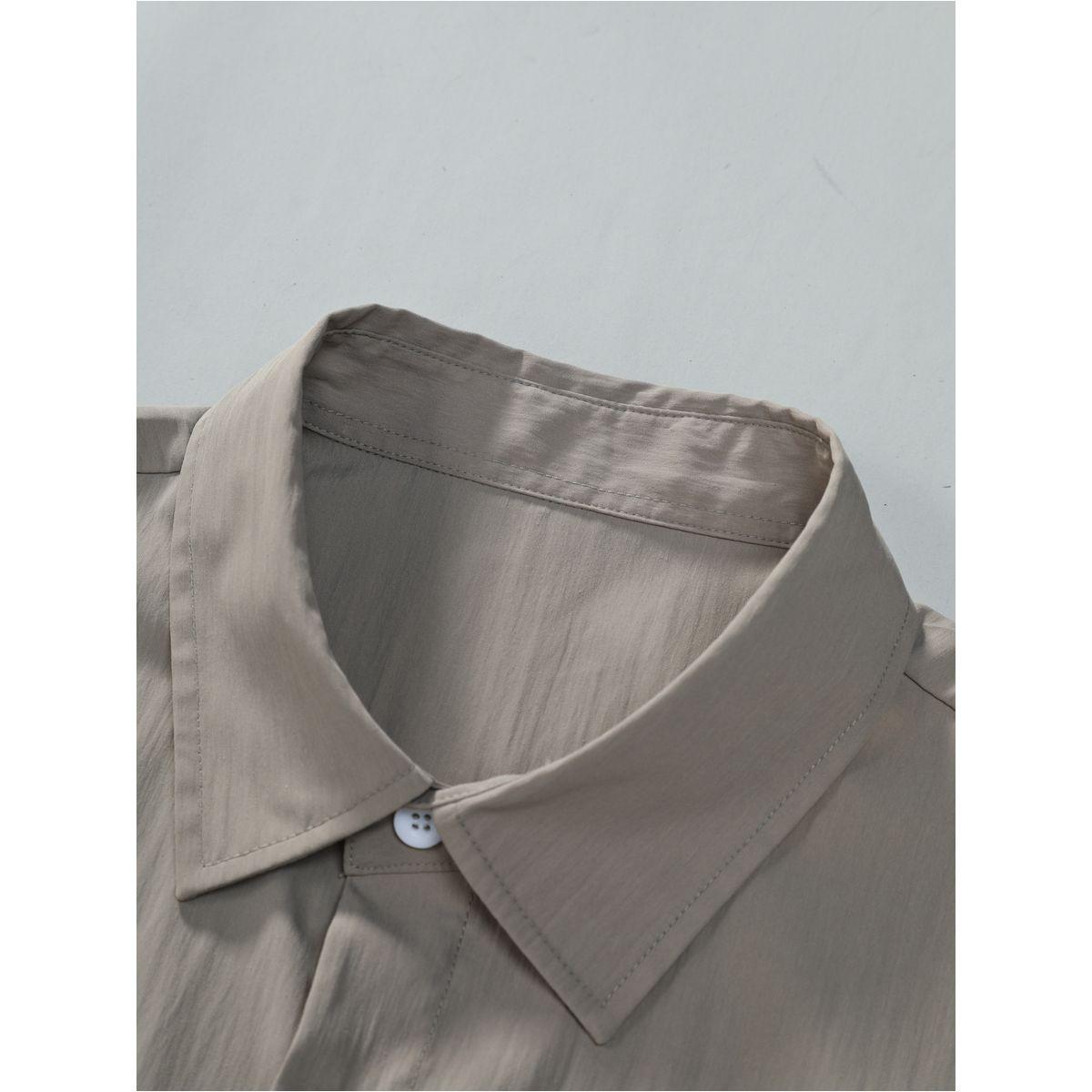 Styli Men Beige Solid Pocket Detail Shirt and Shorts Co-Ords-men-clothing-coordsets-image-3