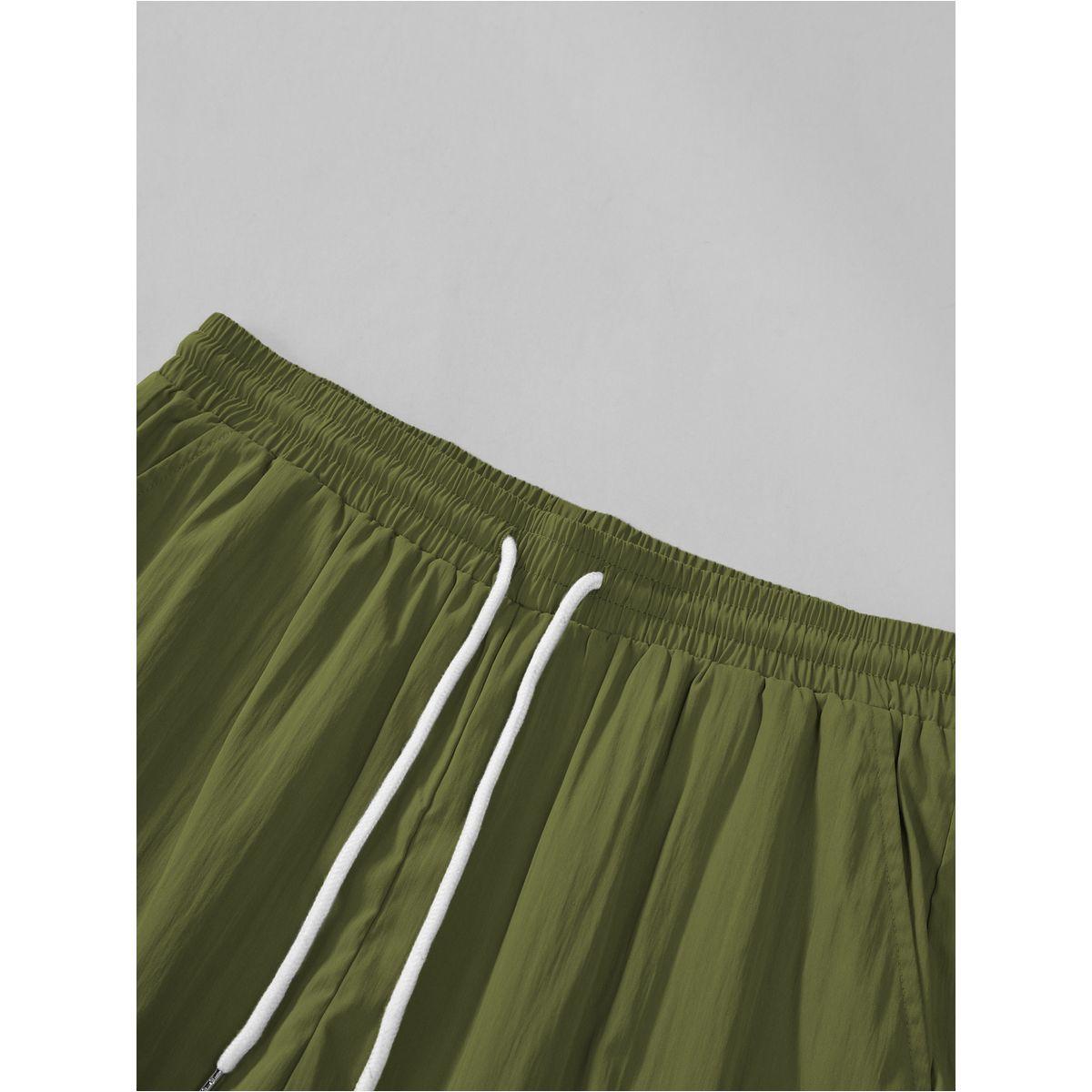 Styli Men Khaki Solid Pocket Detail Shirt and Shorts Co-Ords-men-clothing-coordsets-image-5