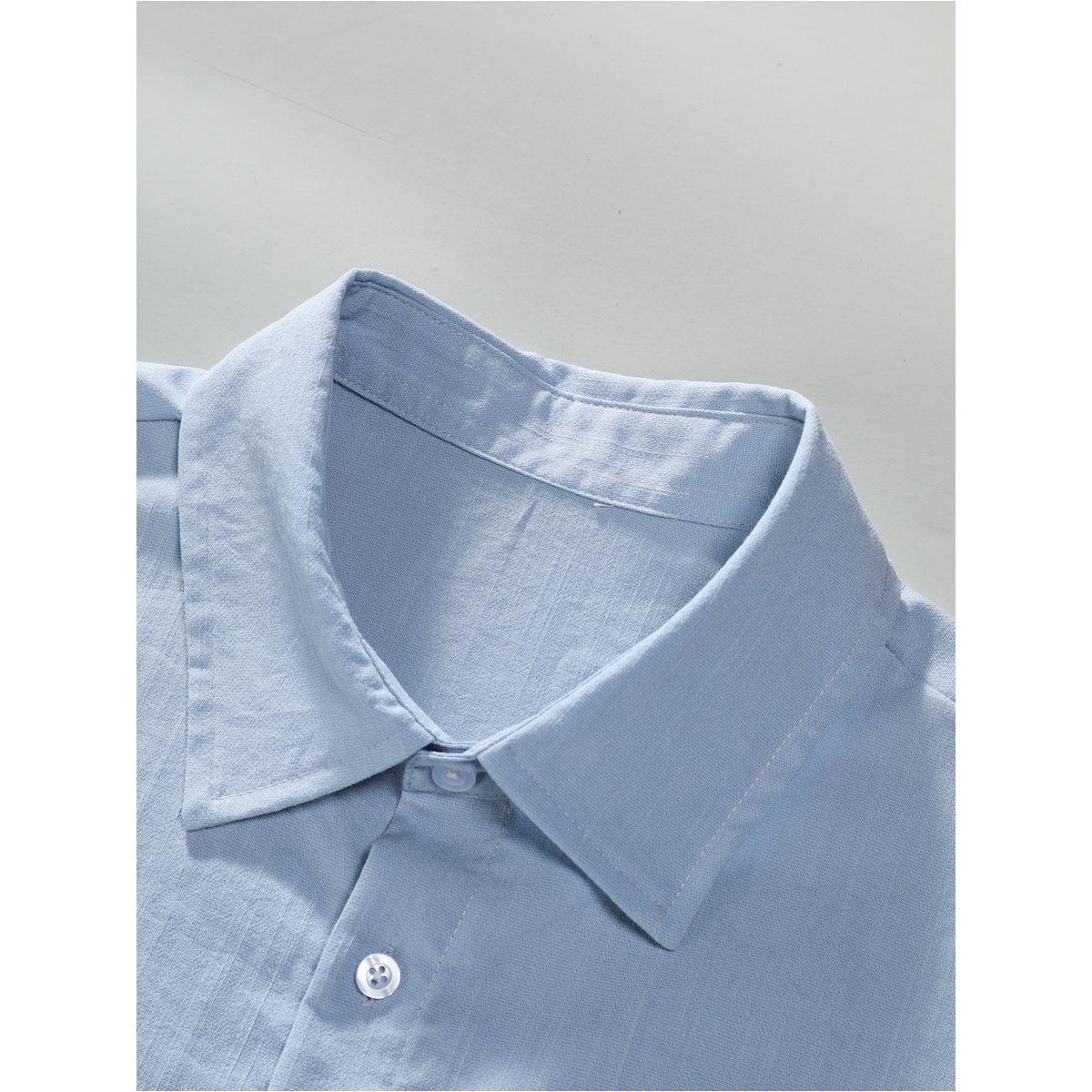 Styli Men Solid Pocket Detail Button Up Shirt-men-clothing-shirts-image-3