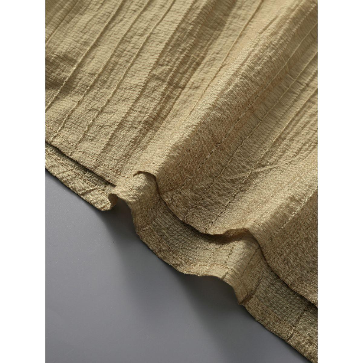 Styli Men Beige Textured Drawstring Front T-Shirt-men-clothing-tshirtsandpolos-tshirts-image-5