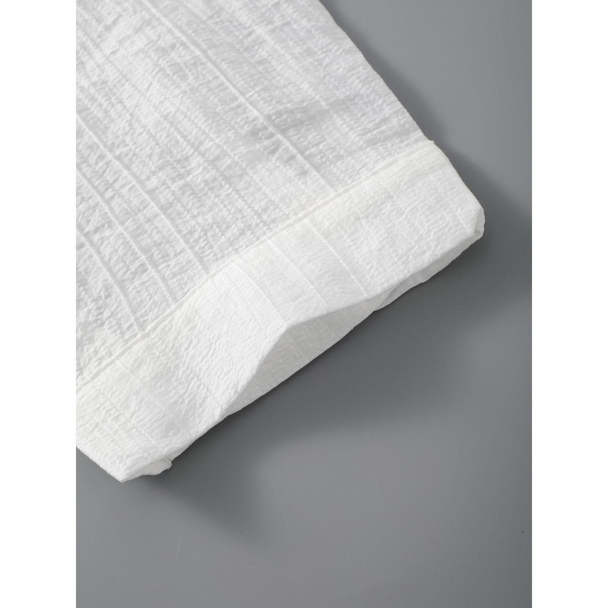 Styli Men White Textured Drawstring Front T-Shirt-men-clothing-tshirtsandpolos-tshirts-image-4