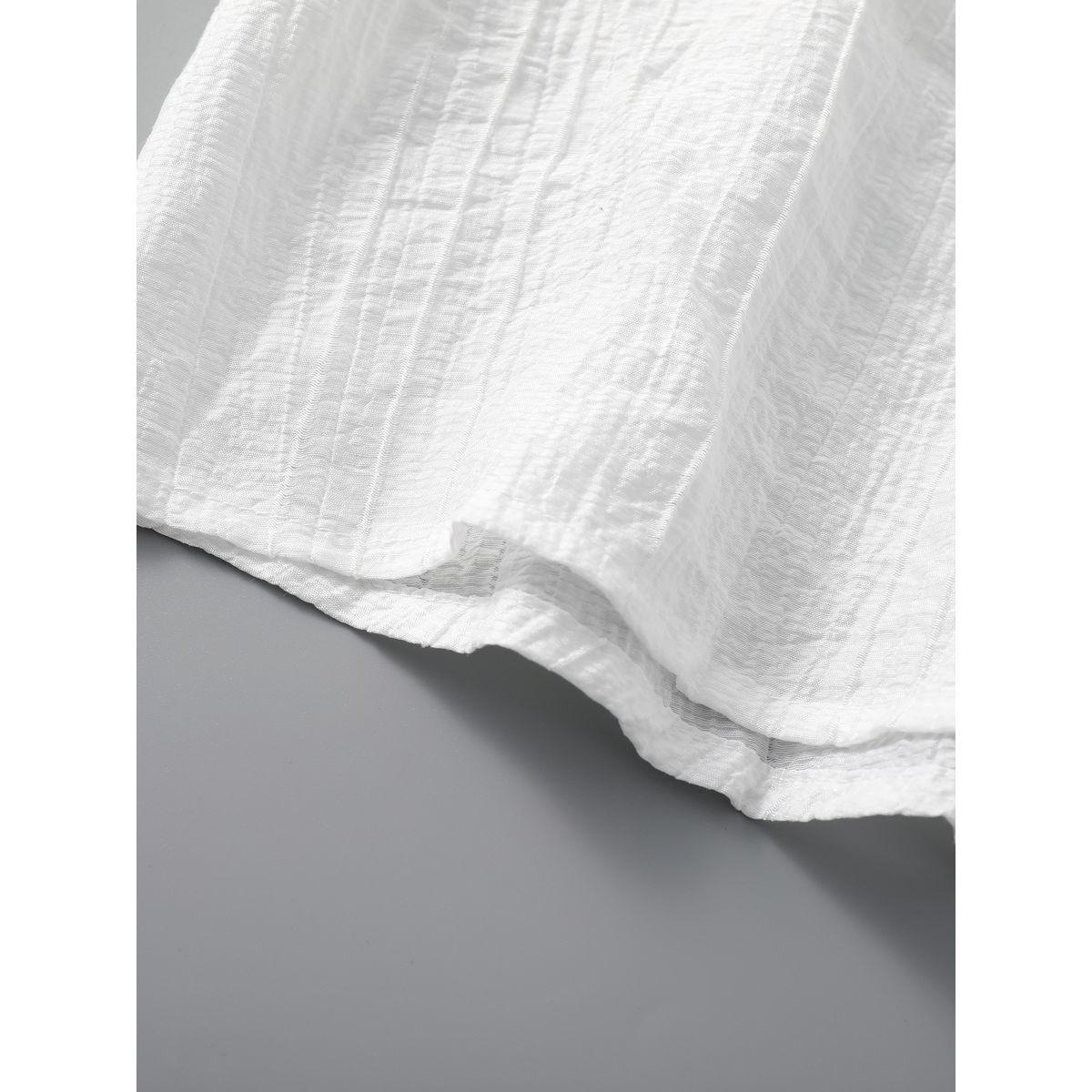 Styli Men White Textured Drawstring Front T-Shirt-men-clothing-tshirtsandpolos-tshirts-image-5