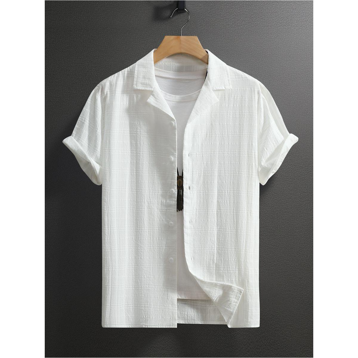 قميص بقصة عادية وتفاصيل أزرار-men-clothing-shirts-image-1