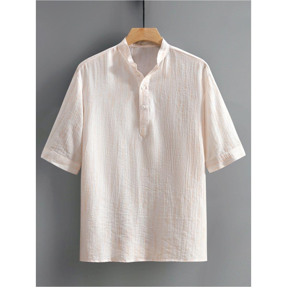 قميص سادة بتفاصيل بارزة الملمس-men-clothing-shirts-image-6