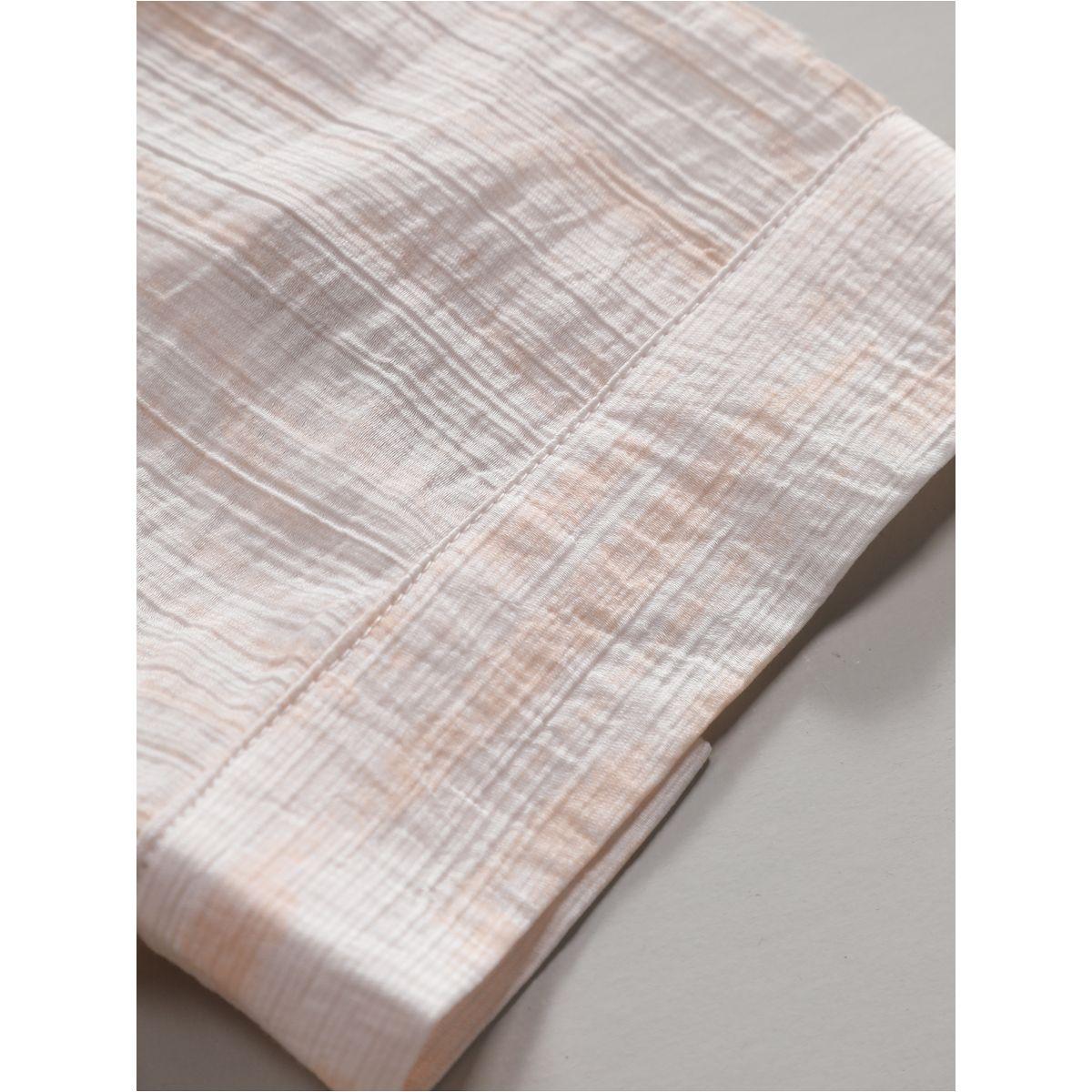 Styli Solid Textured Stand Collar Shirt with Half Placket-men-clothing-shirts-image-4