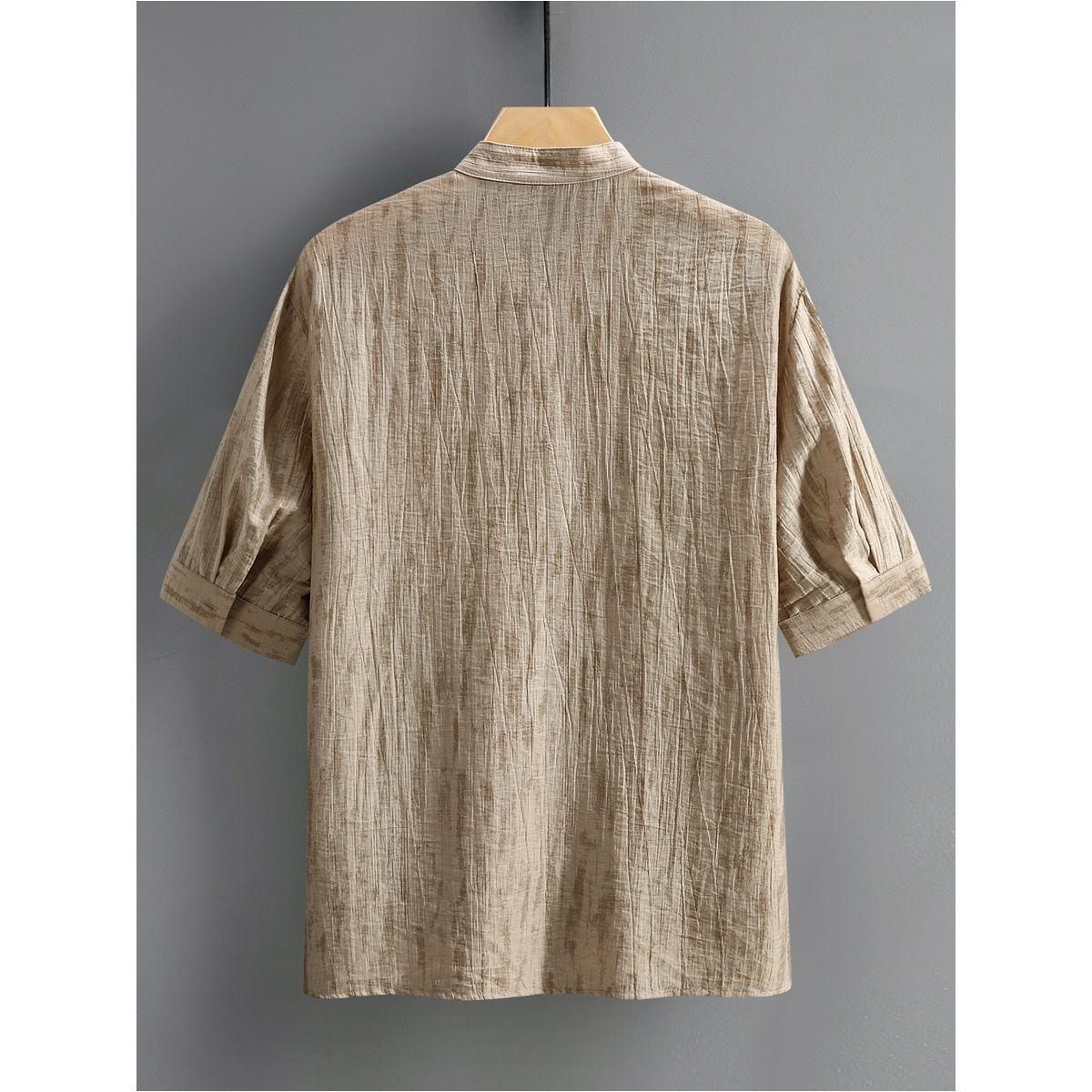 قميص سادة بتفاصيل بارزة الملمس-men-clothing-shirts-image-5