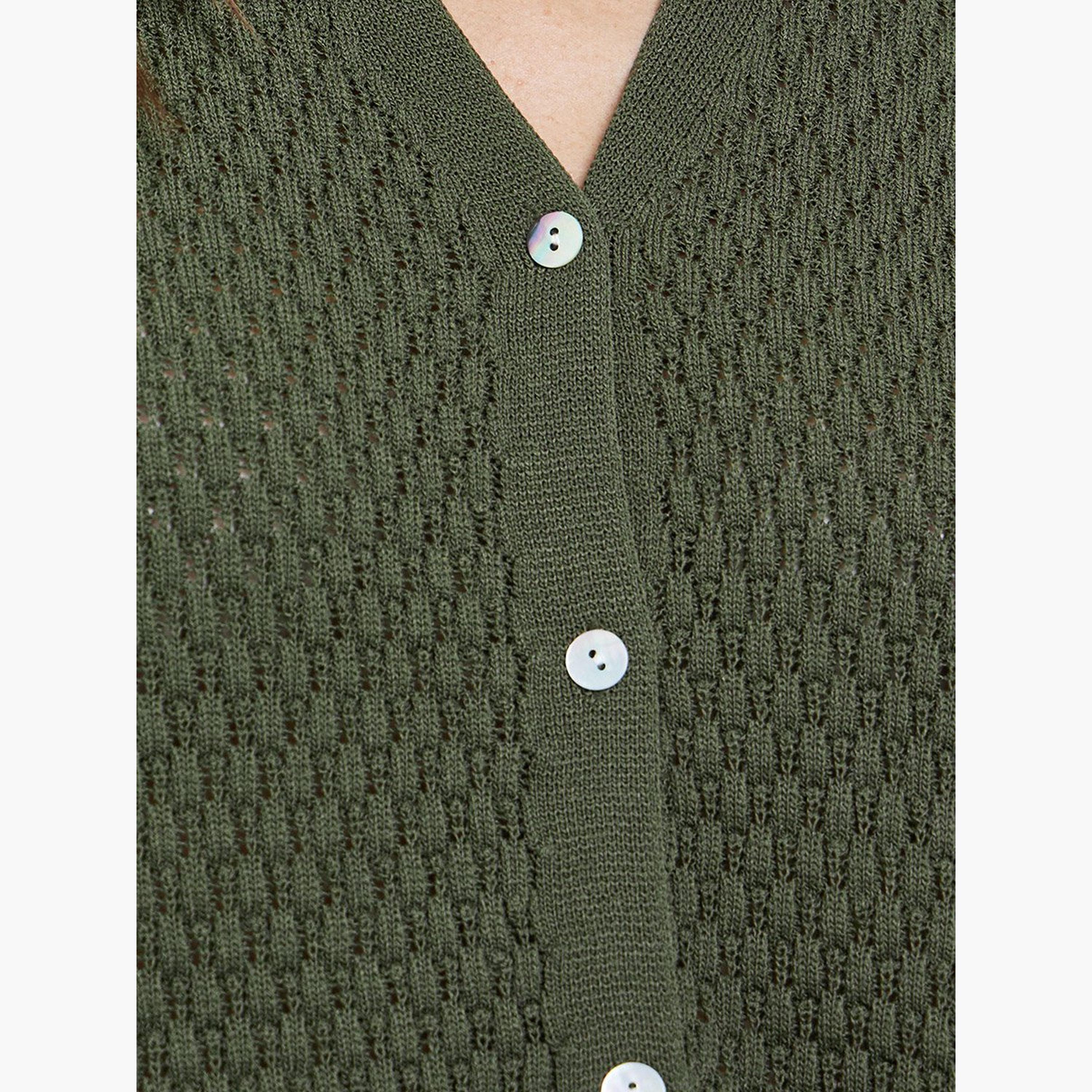 Styli Green Sleeveless Knit Top-women-clothing-tshirts-image-3