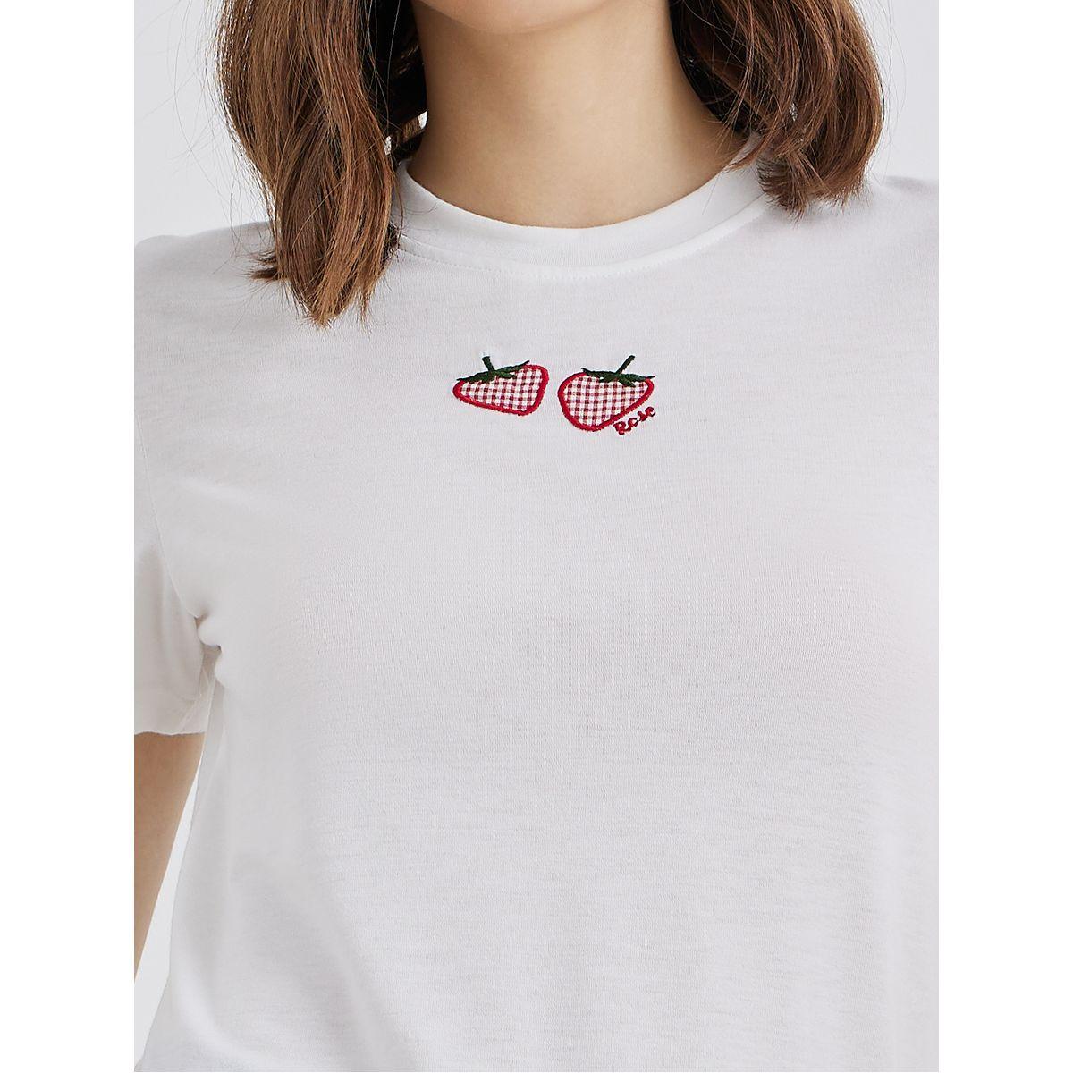 Styli Embroidered Strawberry Pattern Oversized T-Shirt-women-clothing-tshirts-image-3