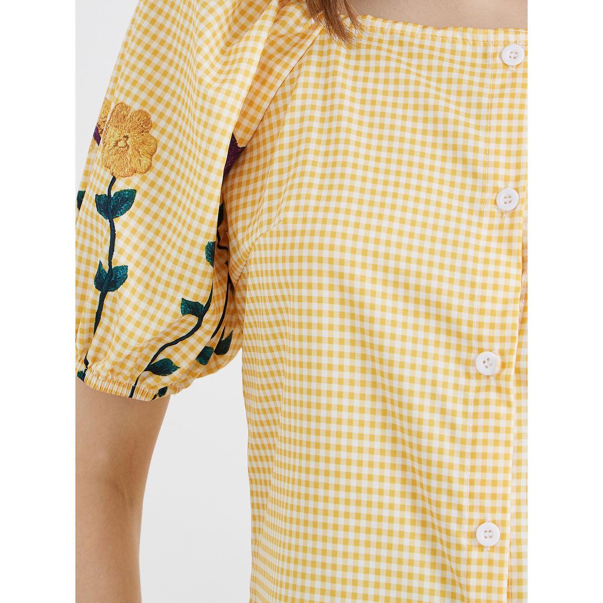 Styli Floral Print Puff Sleeve Buttoned Blouse-women-clothing-shirtsandblouses-blouses-image-3