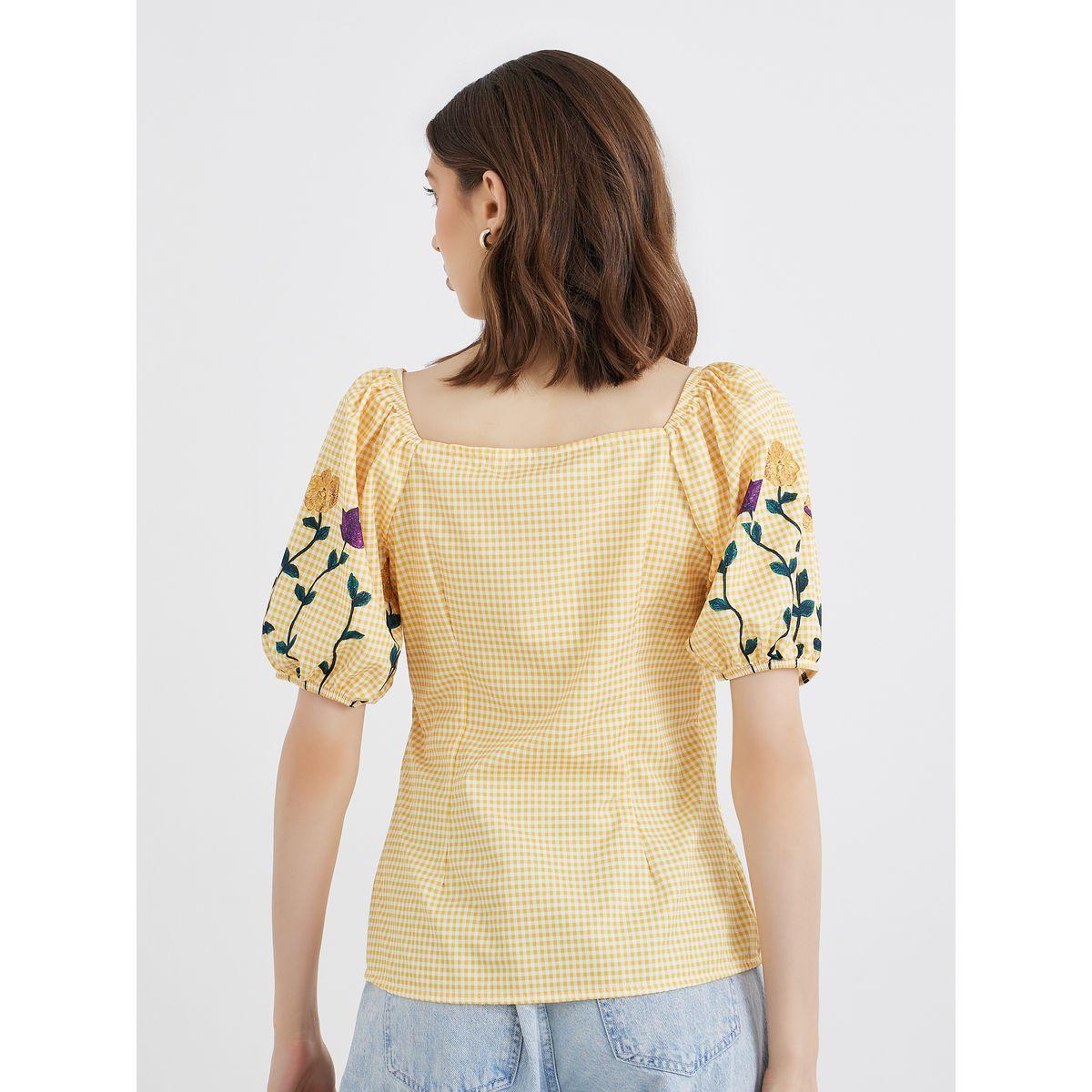 Styli Floral Print Puff Sleeve Buttoned Blouse-women-clothing-shirtsandblouses-blouses-image-4