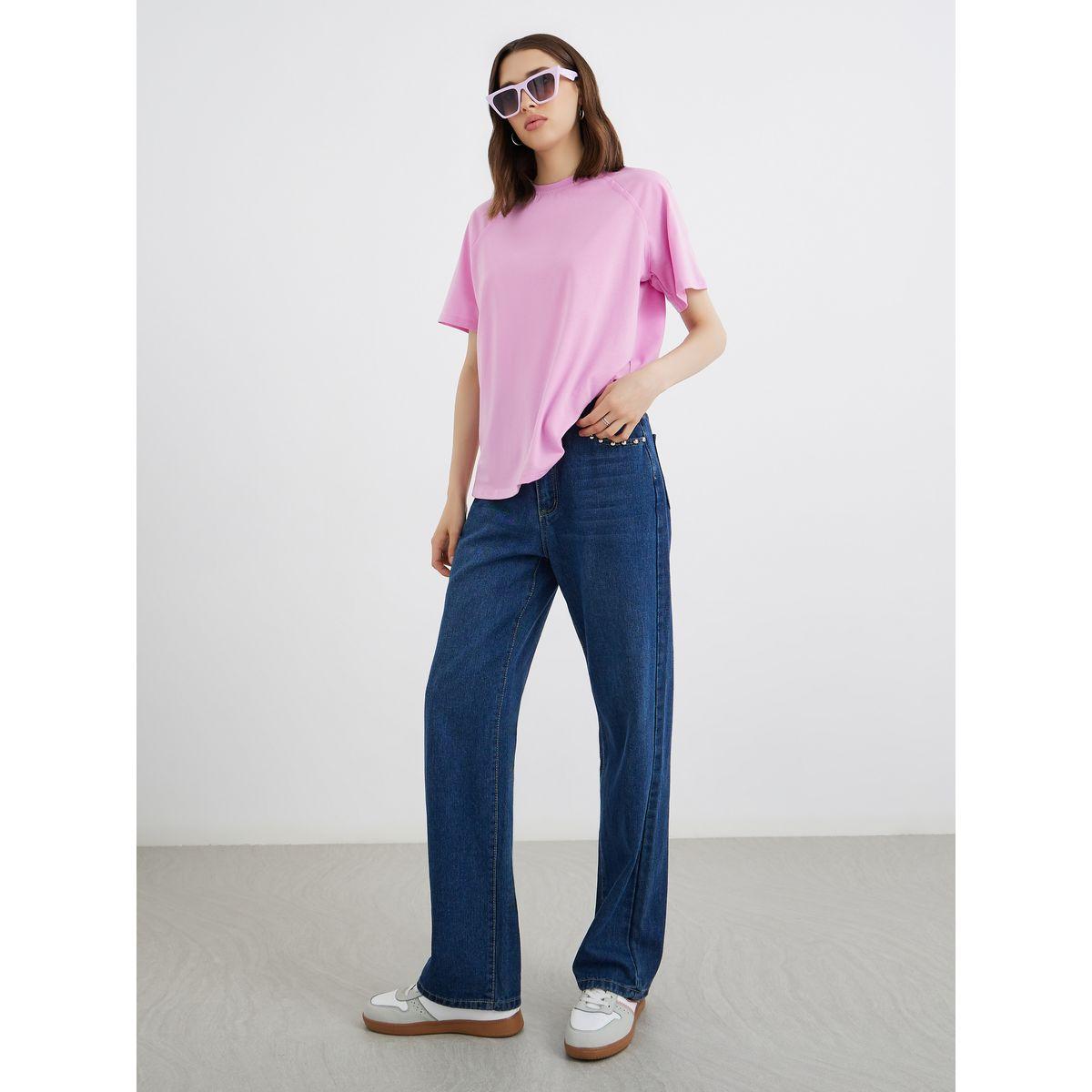 Styli Solid Raglan Short Sleeve Oversized T-Shirt-women-clothing-tshirts-image-2