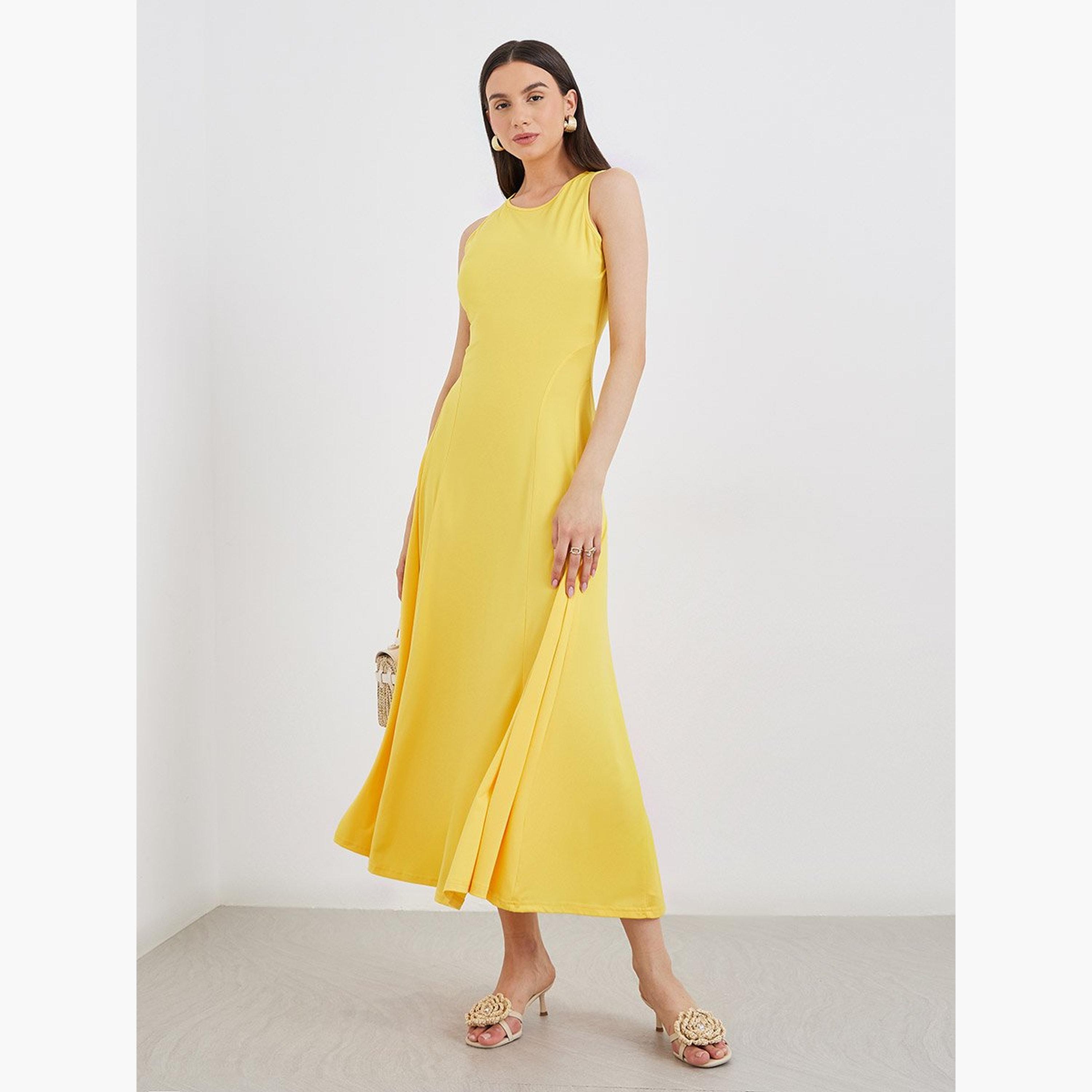 Take Two Solid Knitted Sleeveless A-Line Midi Dress-women-clothing-dresses-image-2